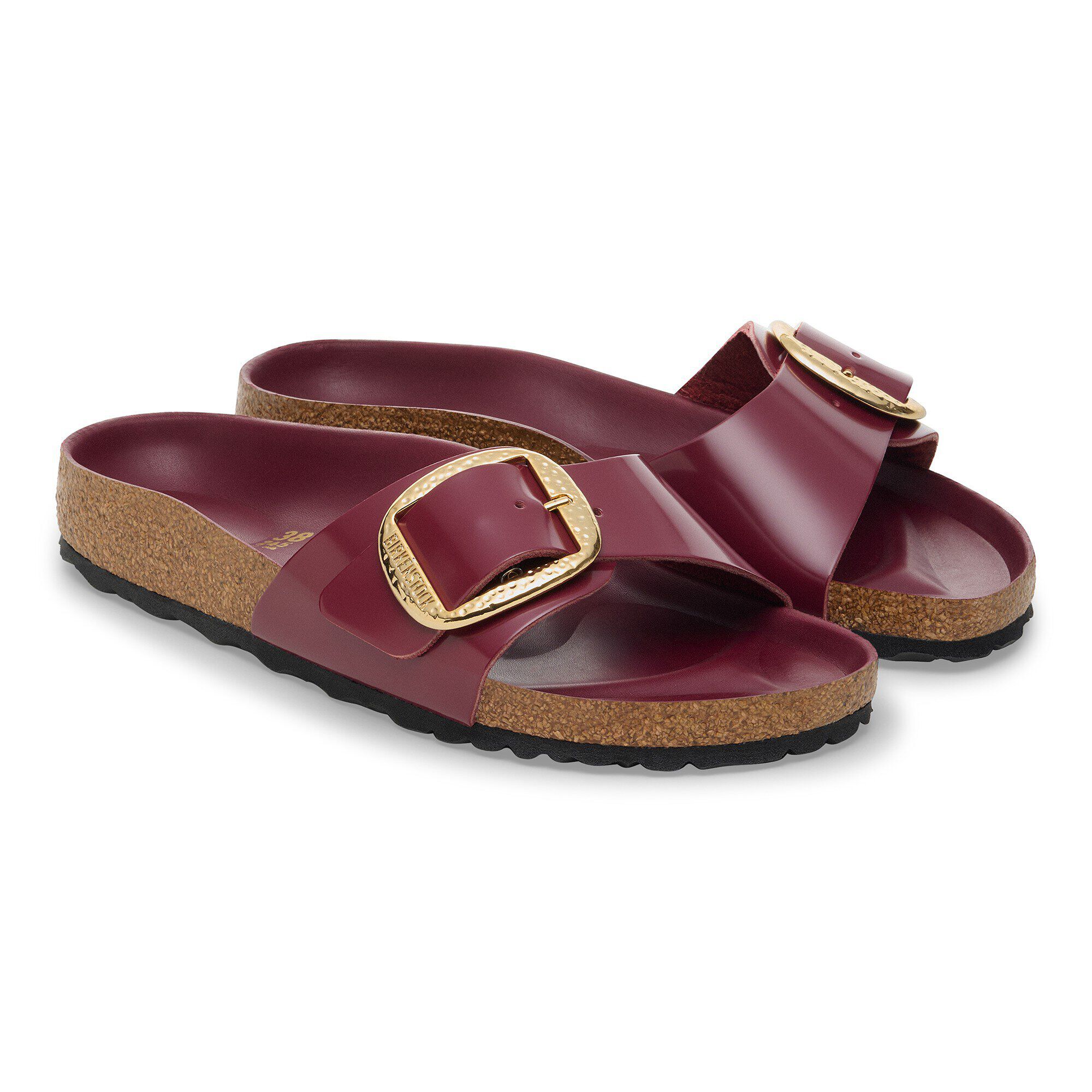 Madrid Big Buckle Natural Leather Patent - Image 4