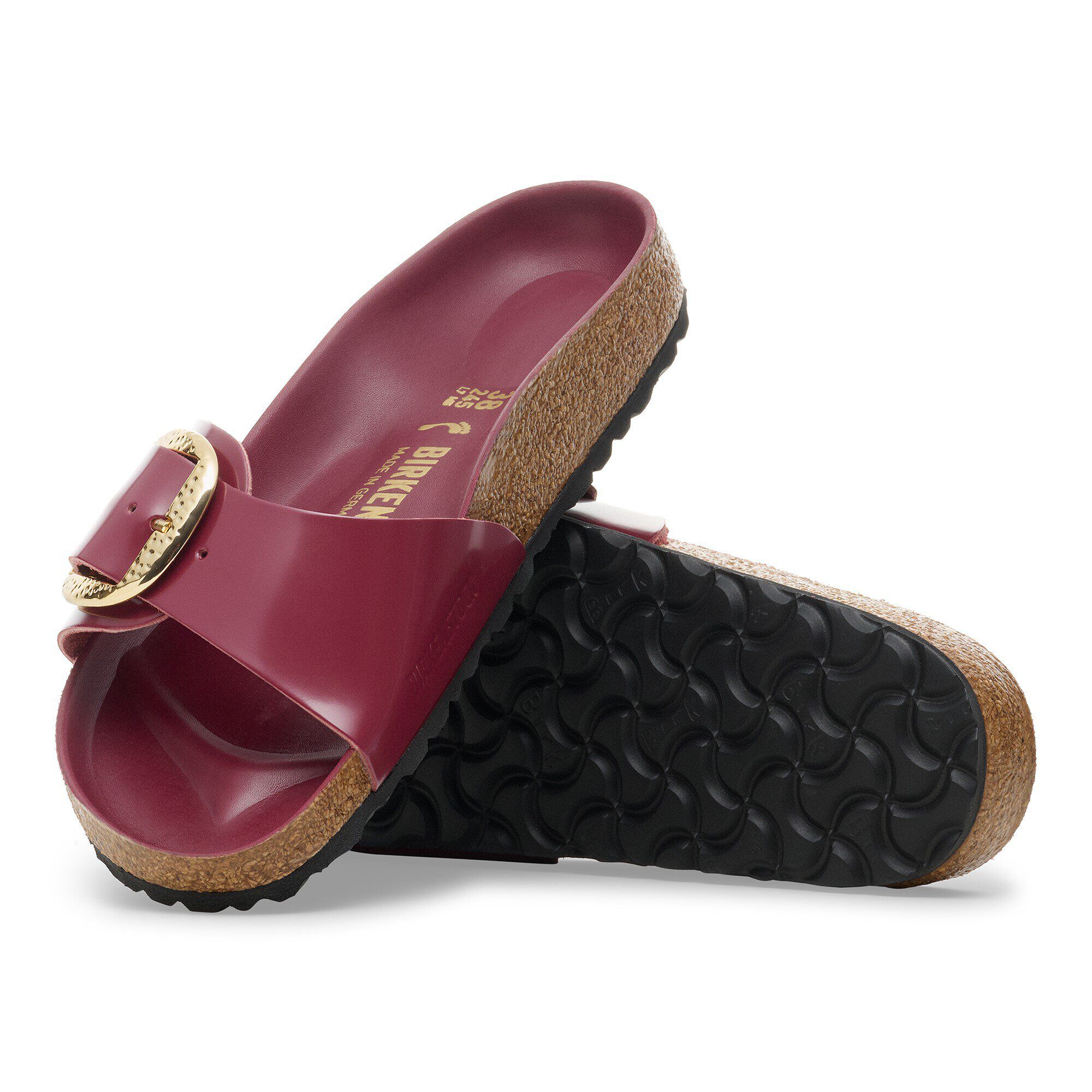 Madrid Big Buckle Natural Leather Patent - Image 6