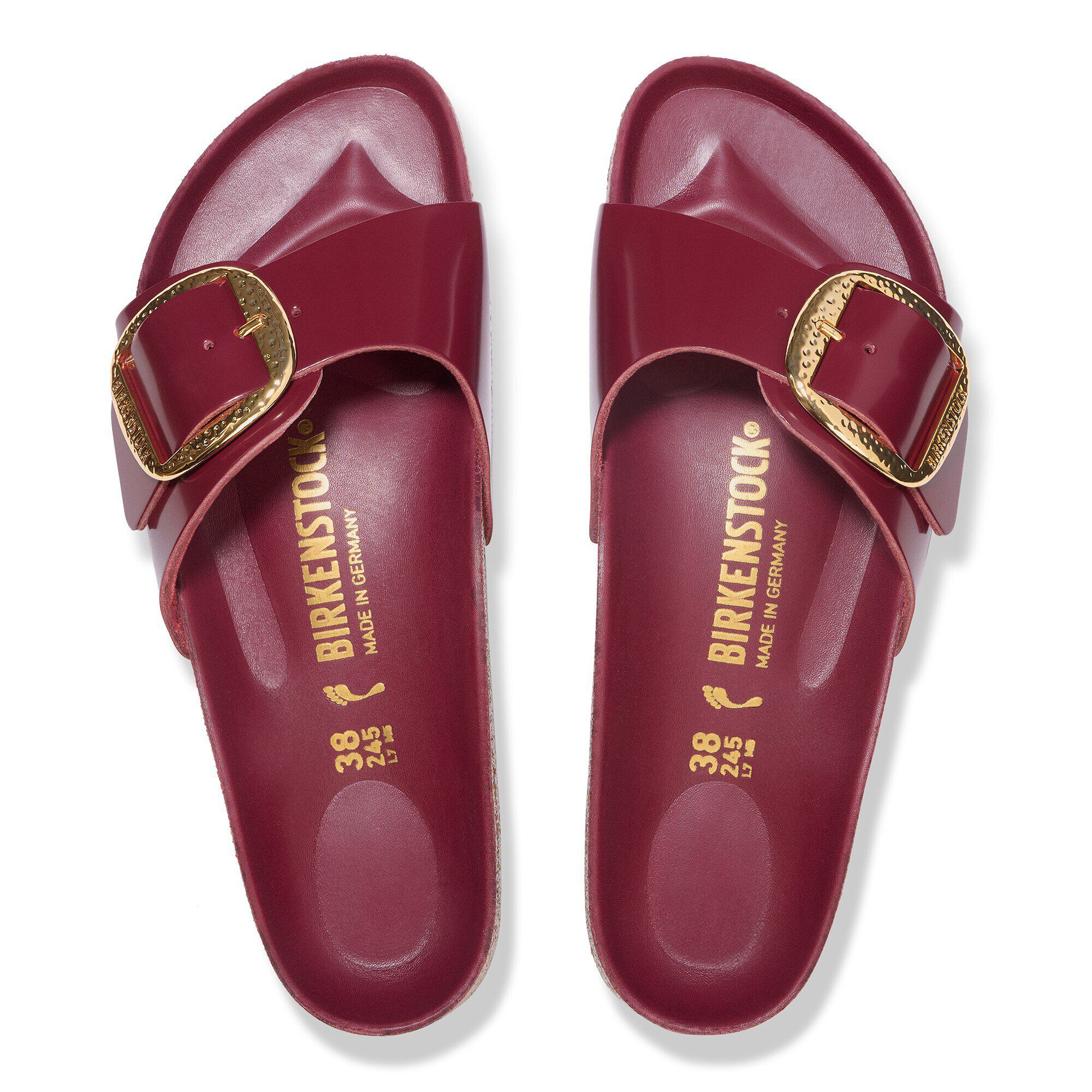Madrid Big Buckle Natural Leather Patent - Image 2