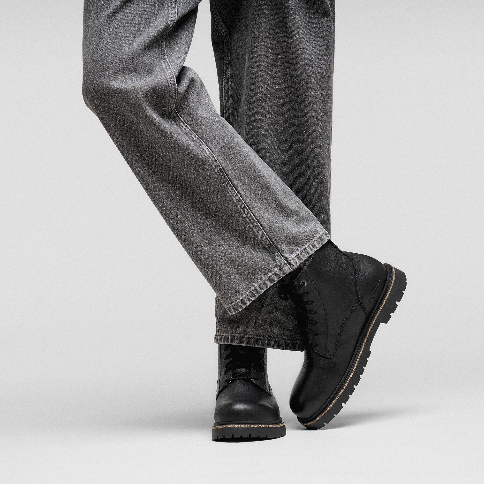 Highwood Lace Mid Men Leather Black - Image 5