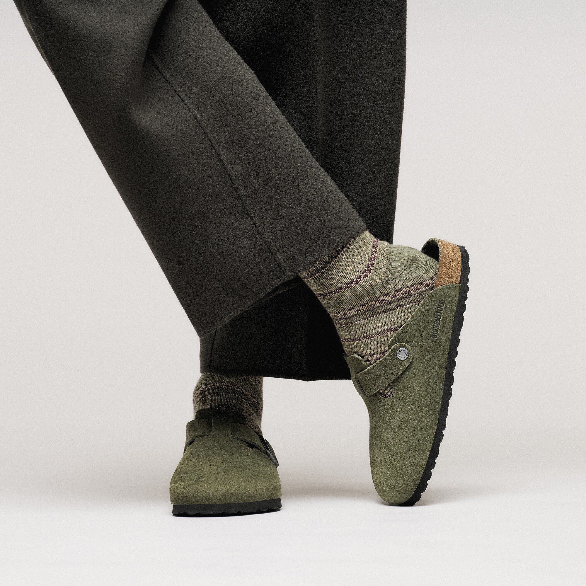 Boston Soft Footbed Suede Leather Thyme Tonal - Image 7