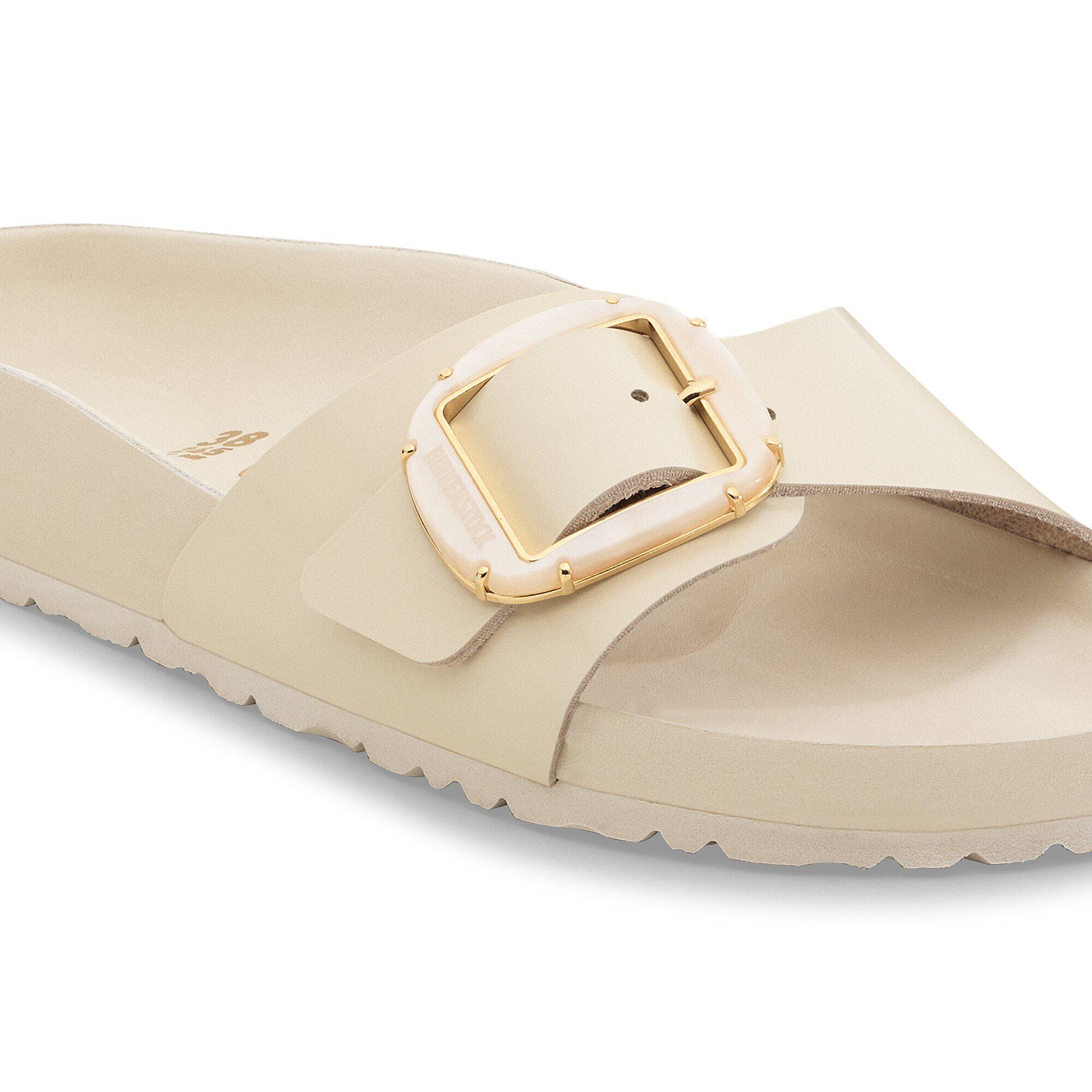 Madrid Big Buckle Pearl Natural Leather Patent - Image 4