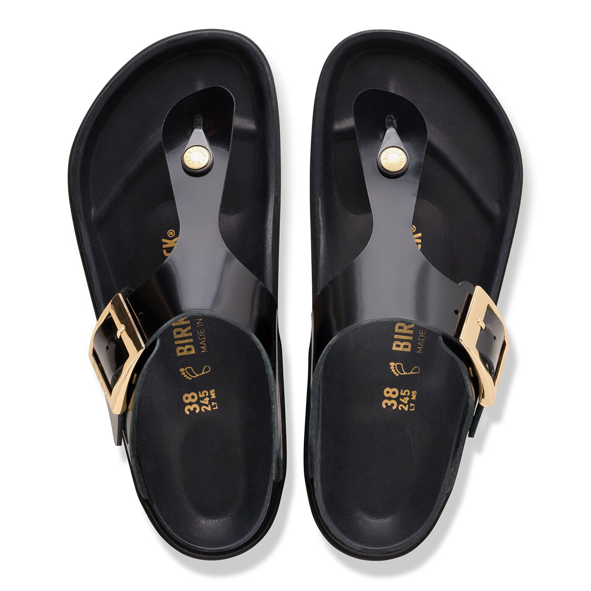 Gizeh Droplet Buckle Natural Leather Patent - Image 2