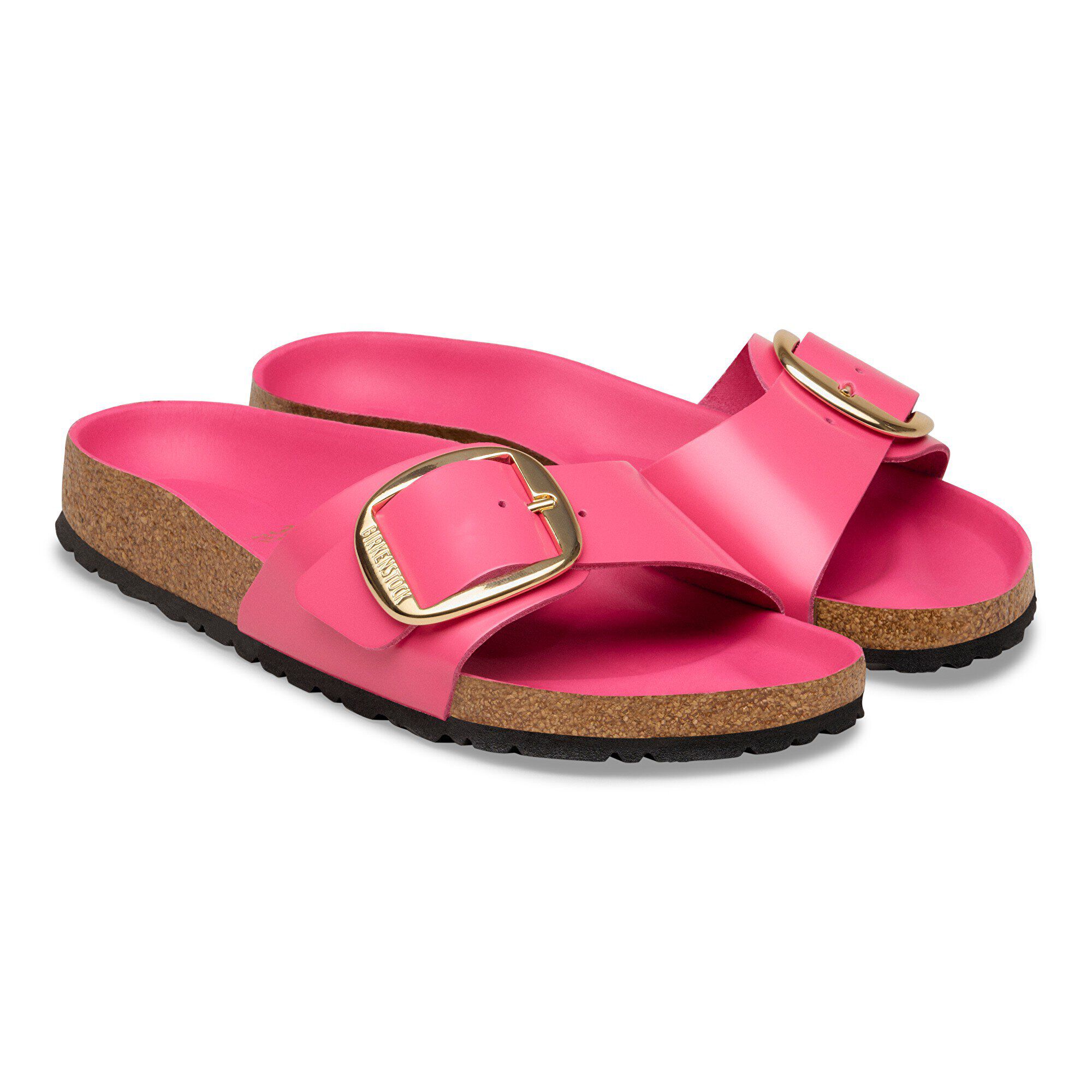 Madrid Big Buckle Natural Leather Patent - Image 5