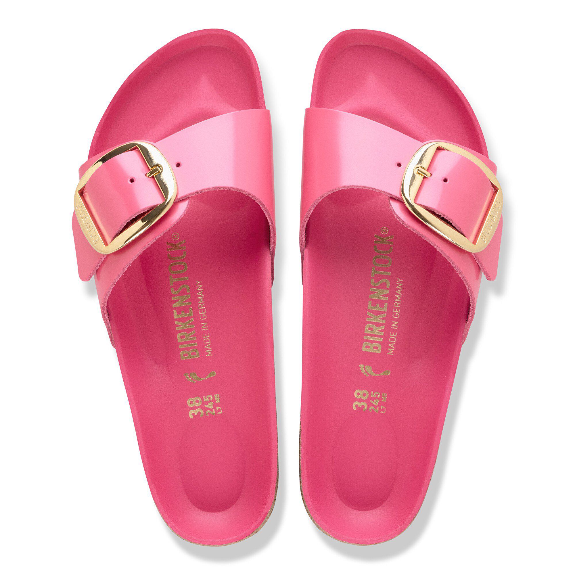 Madrid Big Buckle Natural Leather Patent - Image 2
