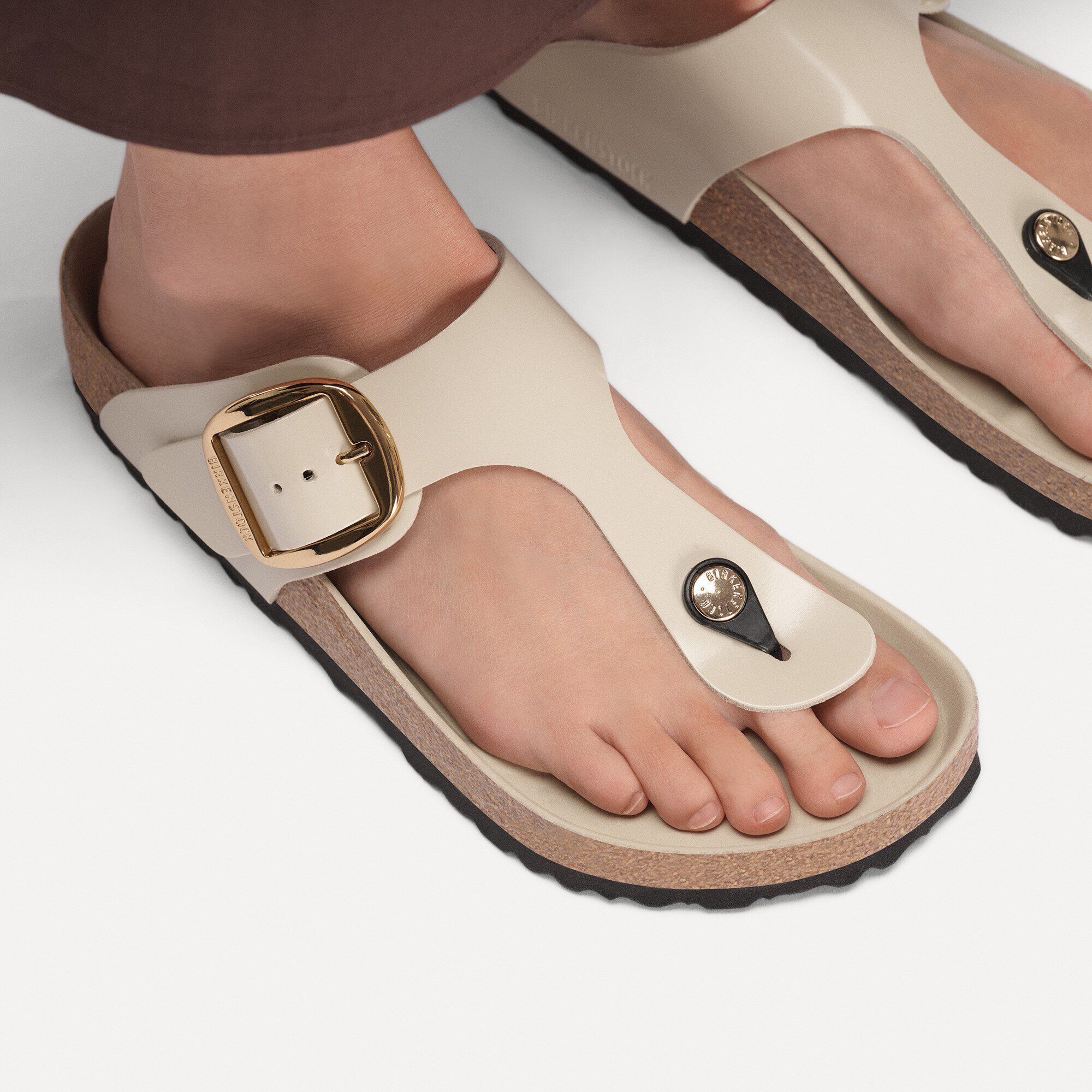Gizeh Big Buckle Natural Leather Patent - Image 8