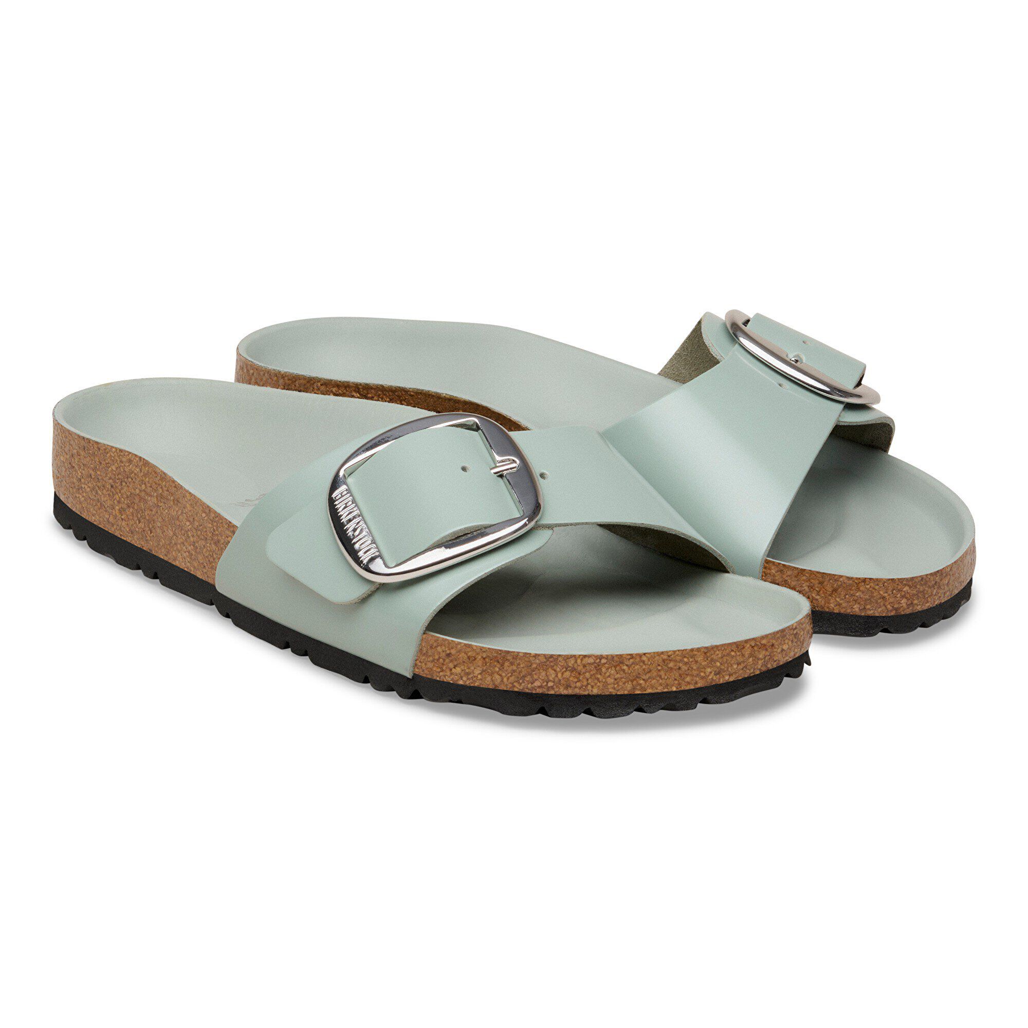 Madrid Big Buckle Natural Leather Patent - Image 6