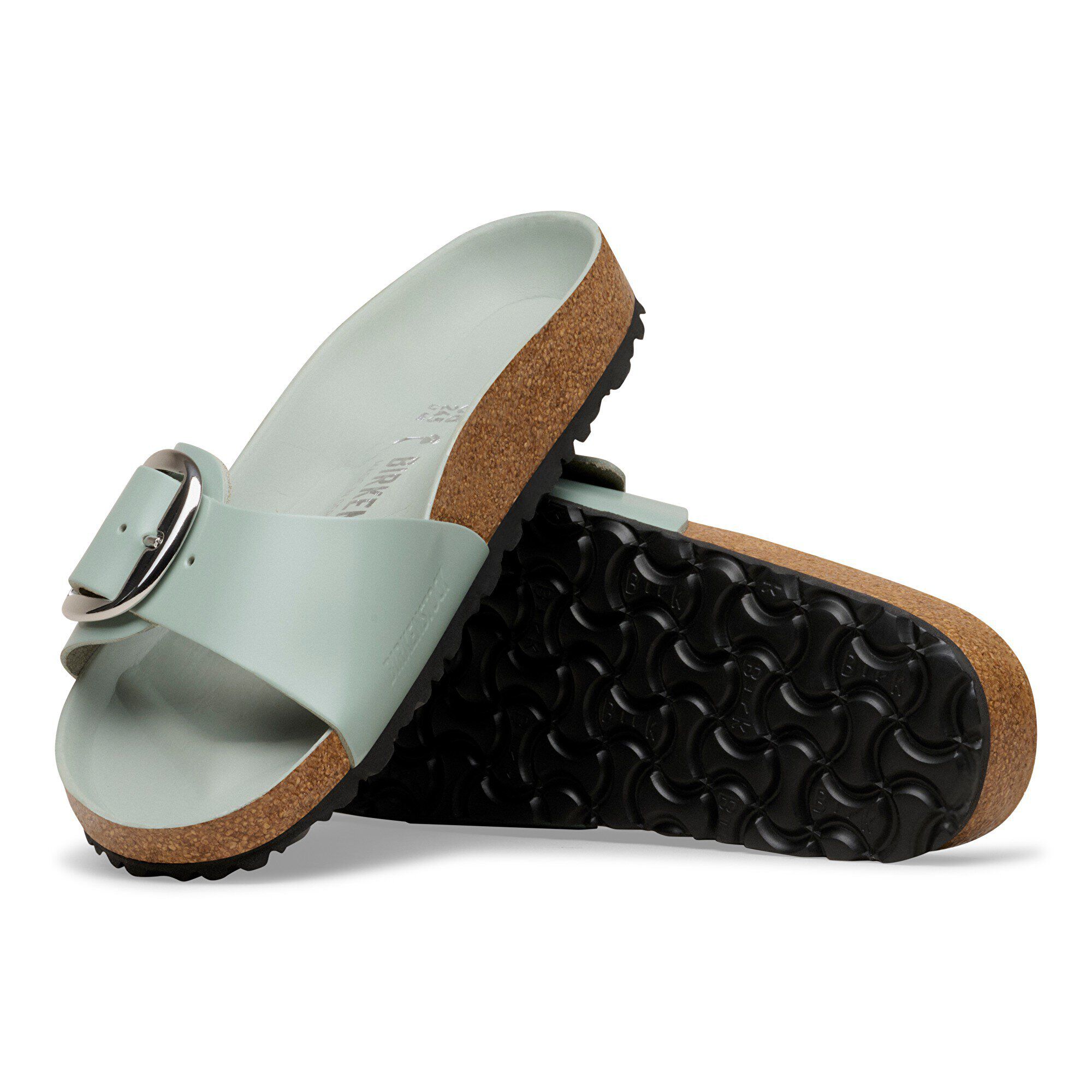 Madrid Big Buckle Natural Leather Patent - Image 8