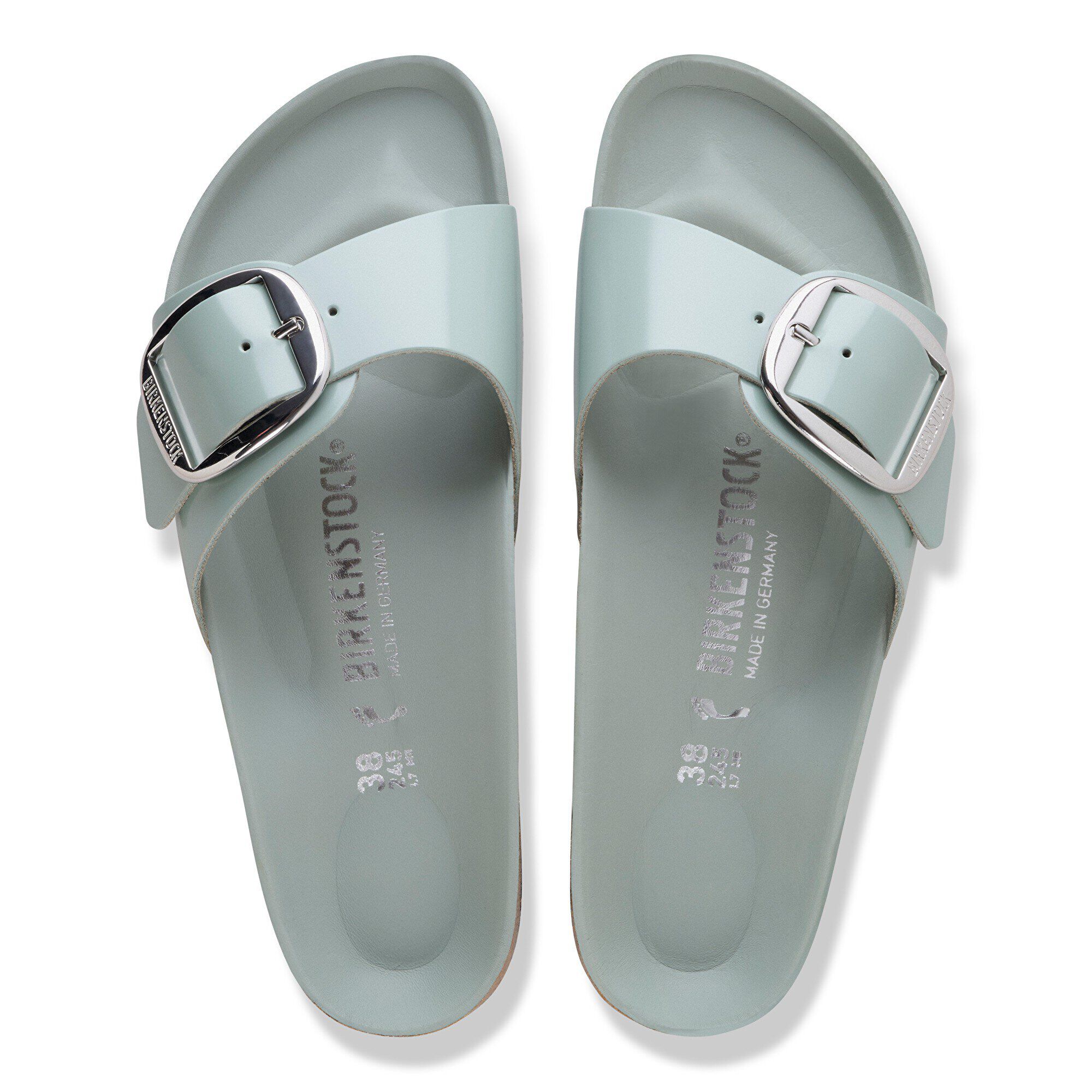 Madrid Big Buckle Natural Leather Patent - Image 2