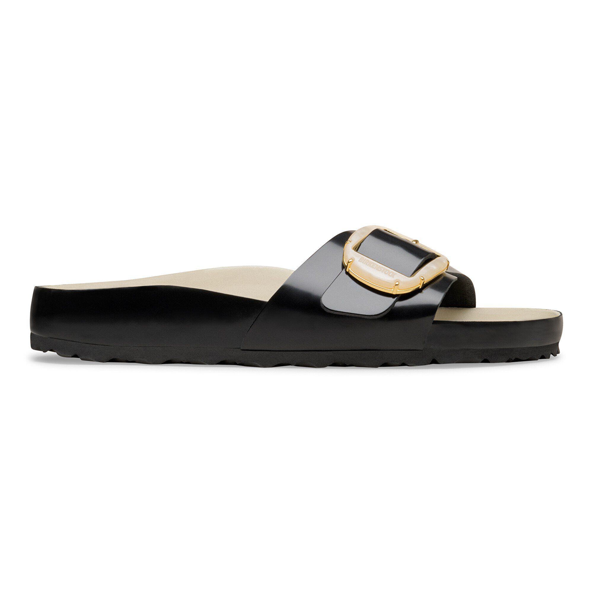 Madrid Big Buckle Pearl Natural Leather Patent - Image 3