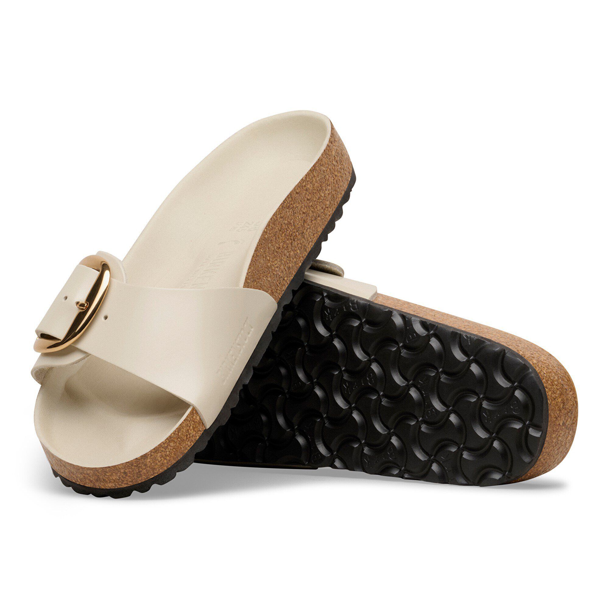Madrid Big Buckle Natural Leather Patent - Image 6