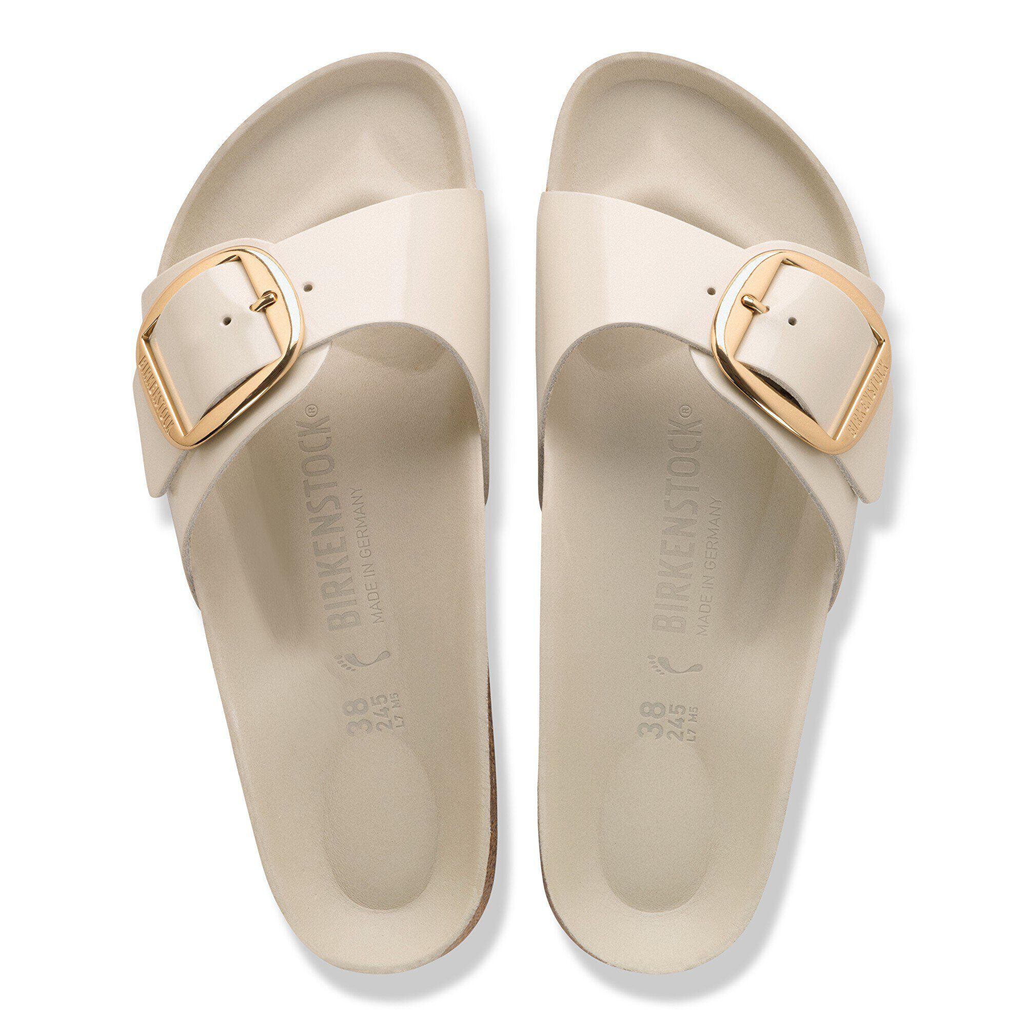 Madrid Big Buckle Natural Leather Patent - Image 2
