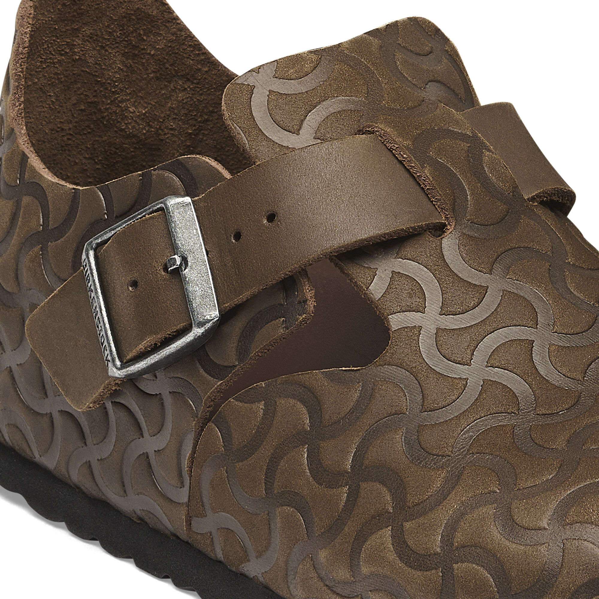 London Single Strap Natural Leather Embossed - Image 4