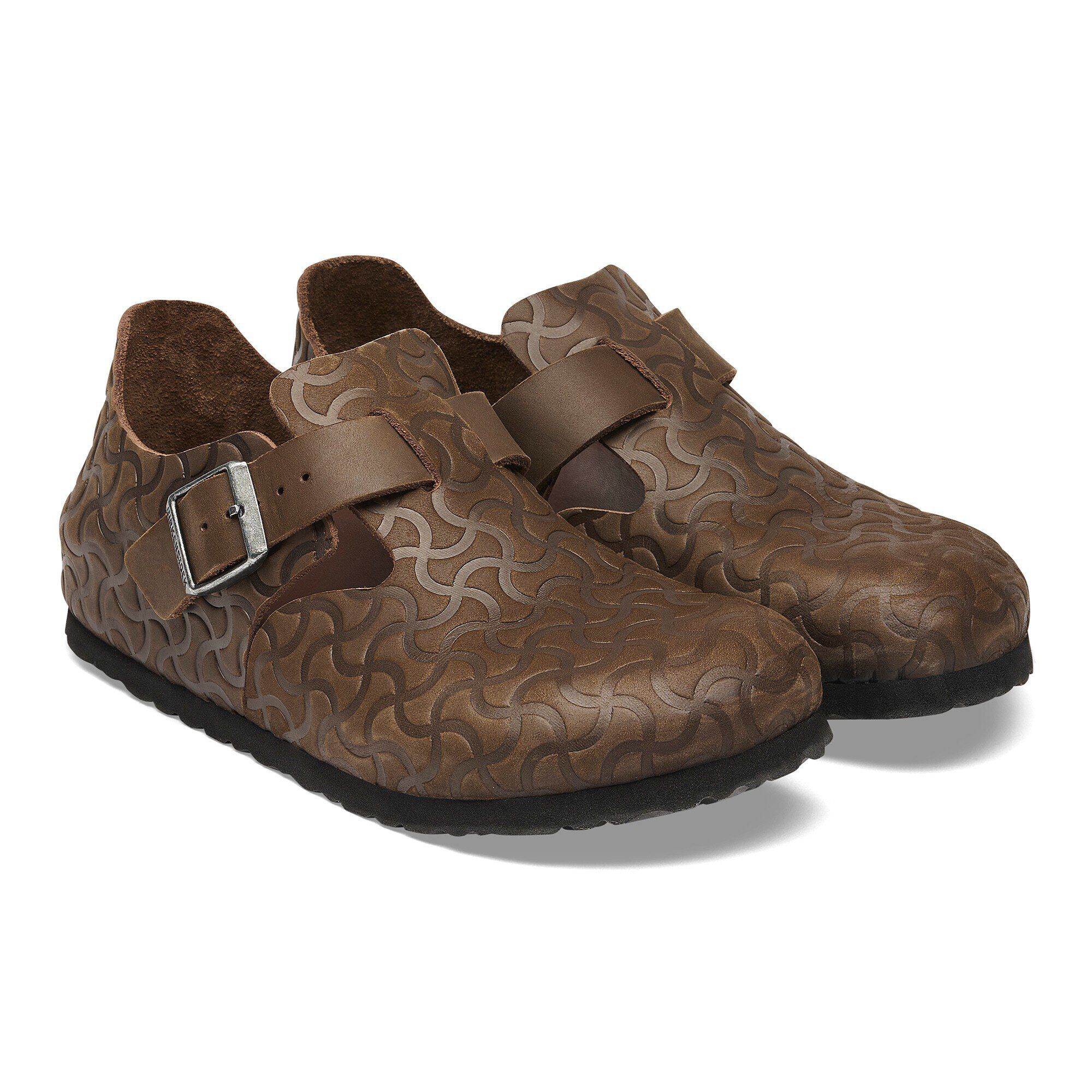 London Single Strap Natural Leather Embossed - Image 7