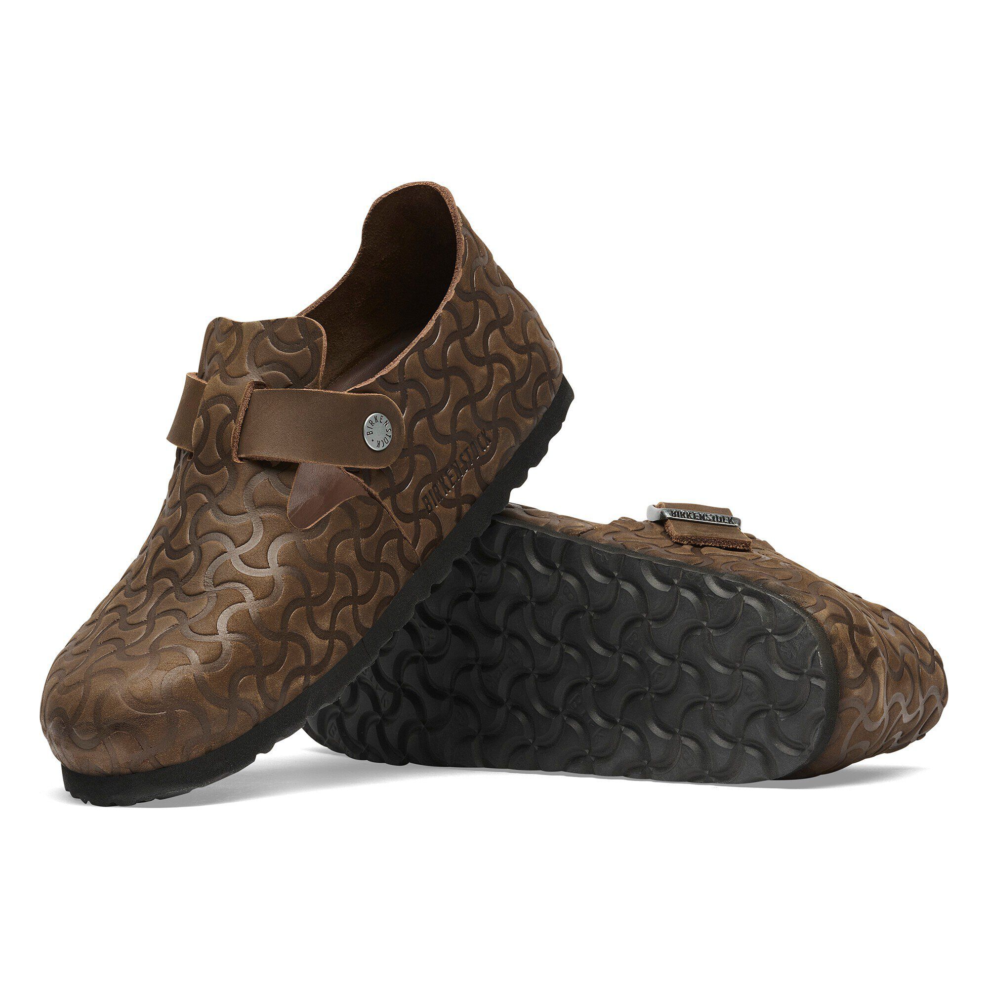 London Single Strap Natural Leather Embossed - Image 5