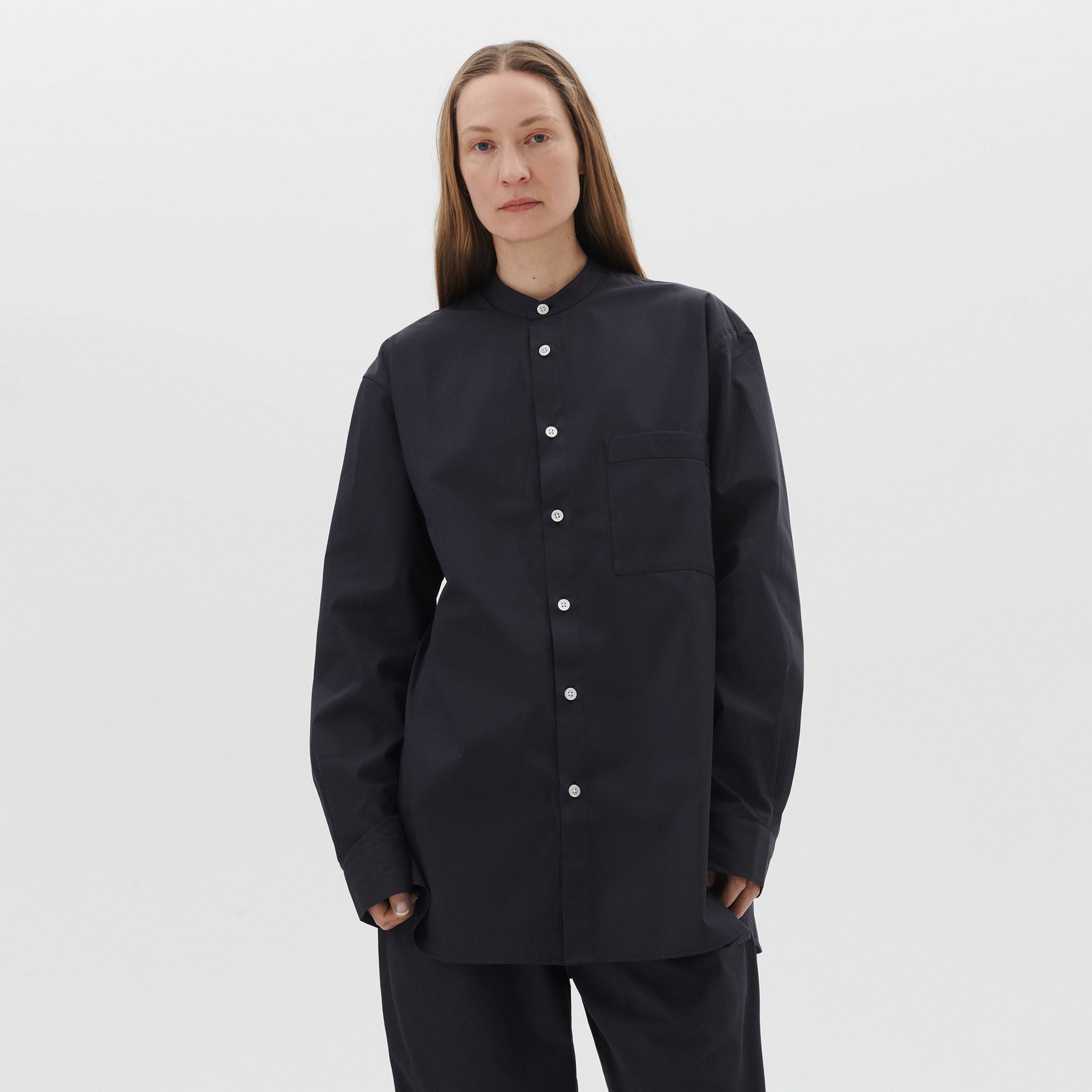 Tekla Long-Sleeved Shirt Slate - Image 4
