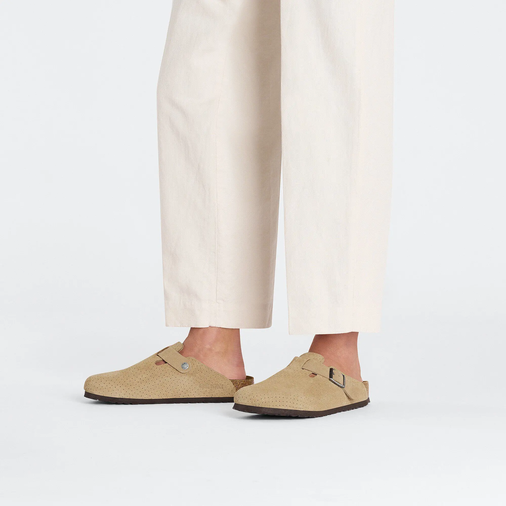 Boston Suede Embossed Dotted New Beige - Image 4