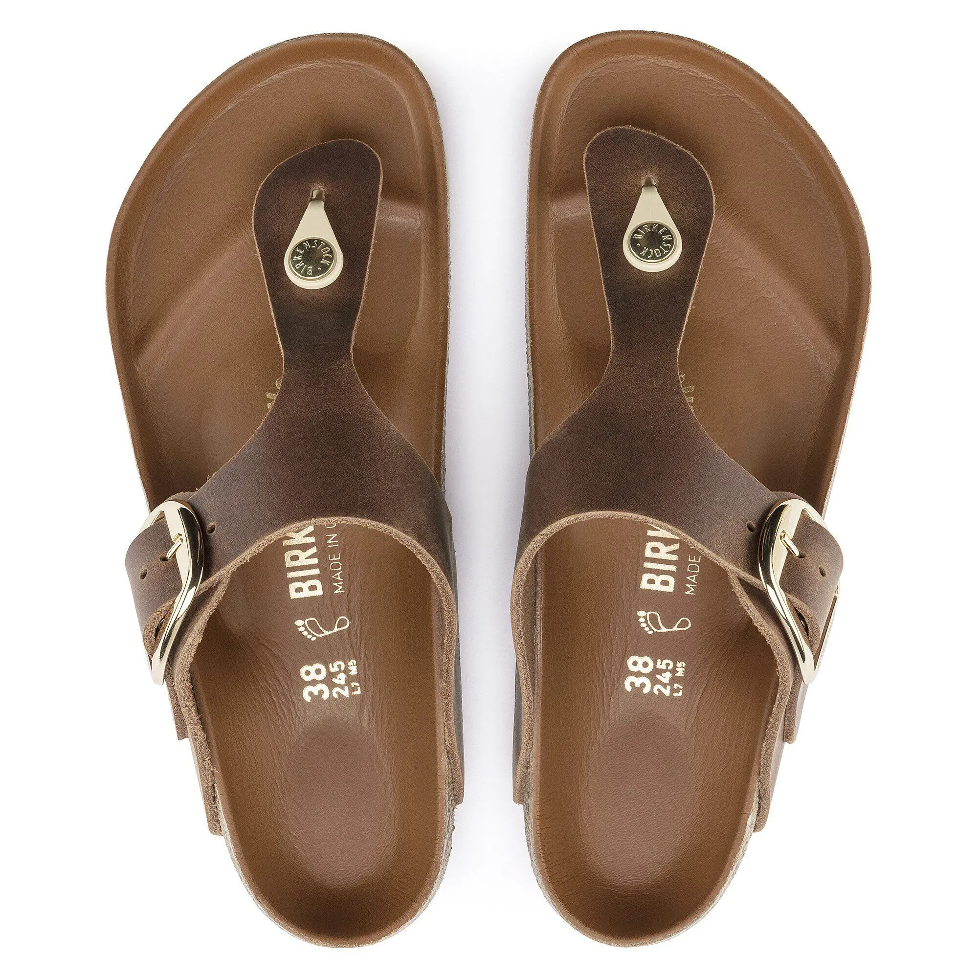 Alternative view of Gizeh Big Buckle Natural Leather Oiled