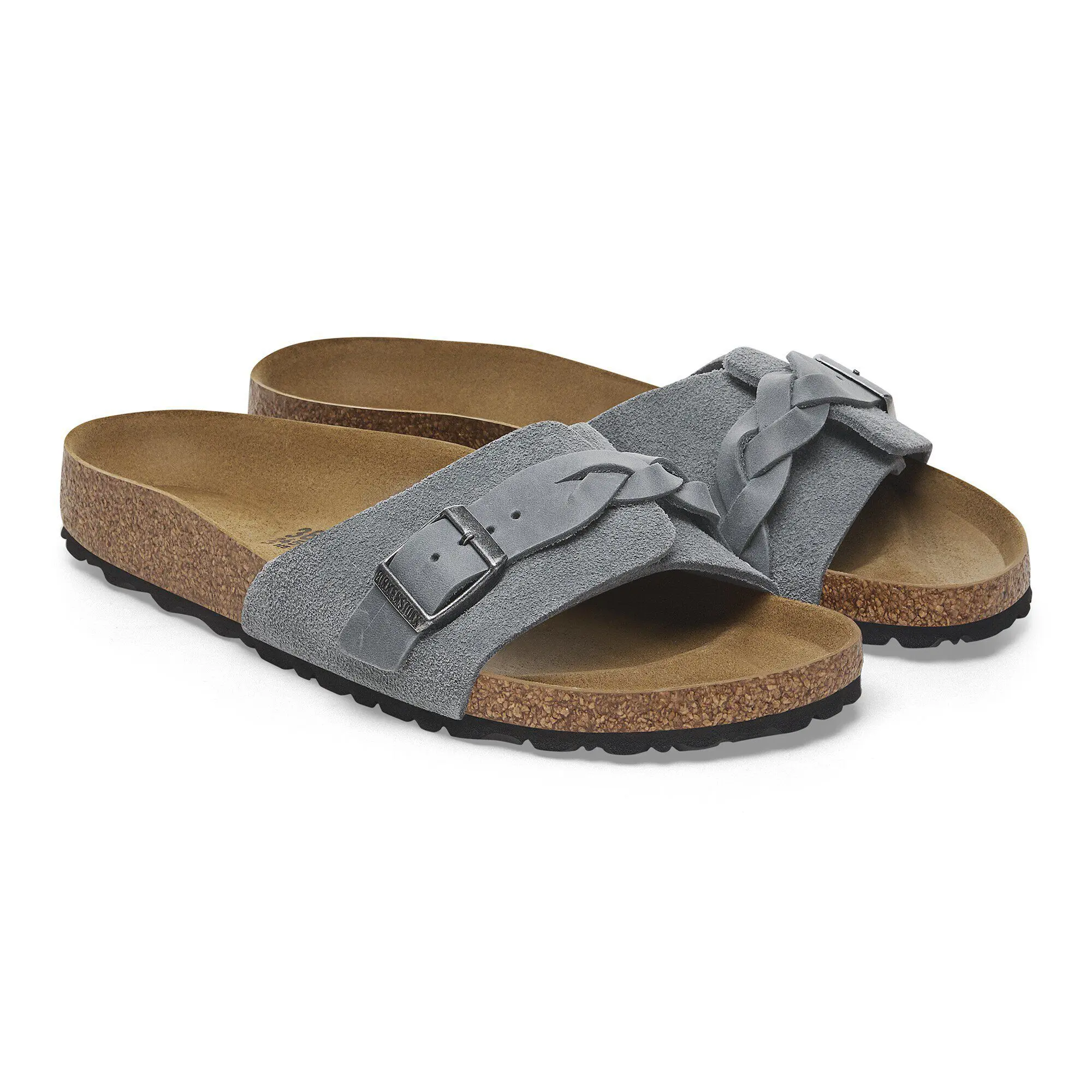 Oita Braided Suede Leather Basalt Gray - Image 8