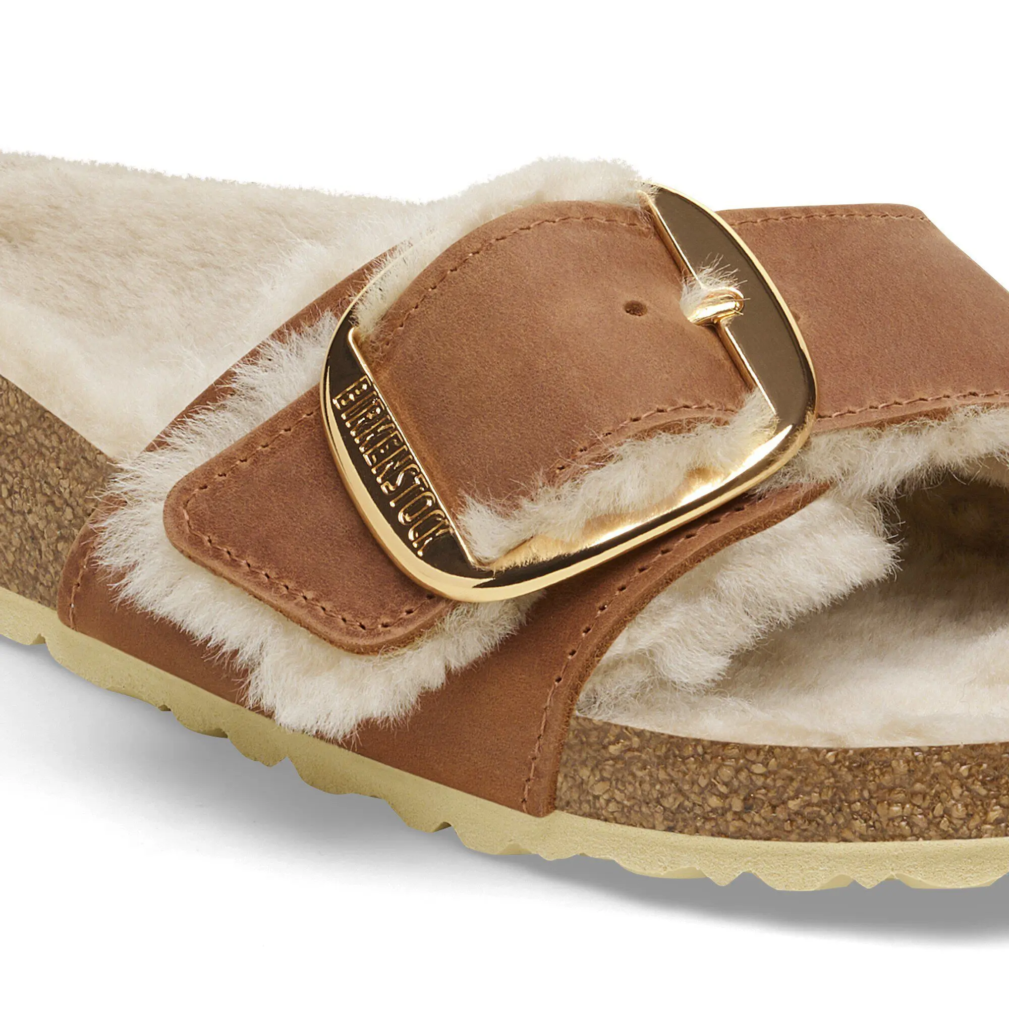 Madrid Big Buckle Shearling Natural Leather Oiled - Image 6