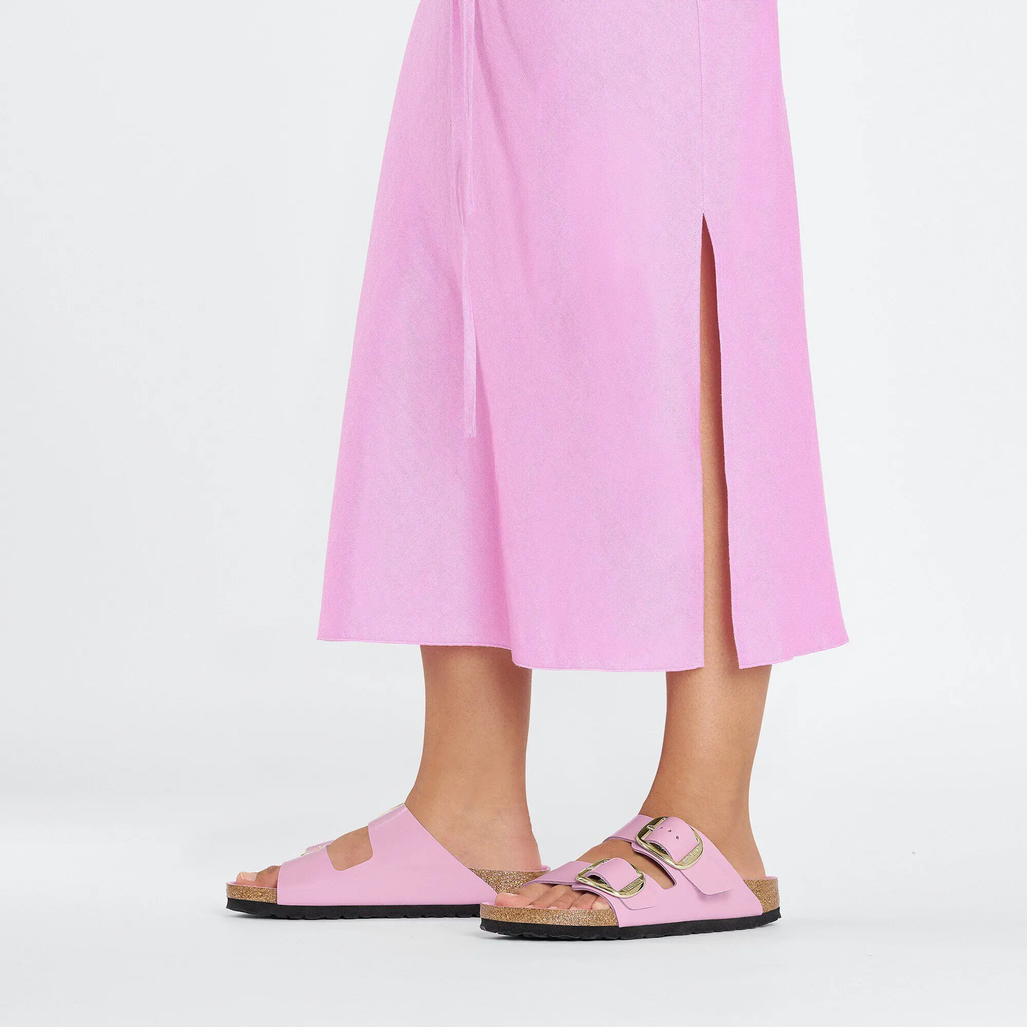 Arizona Big Buckle Natural Leather Patent High Shine Fondant Pink - Image 8