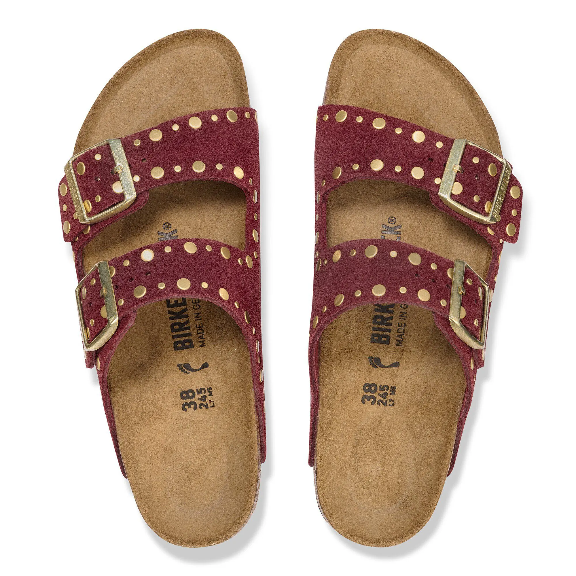 Alternative view of Arizona Rivets Suede Leather Zinfandel