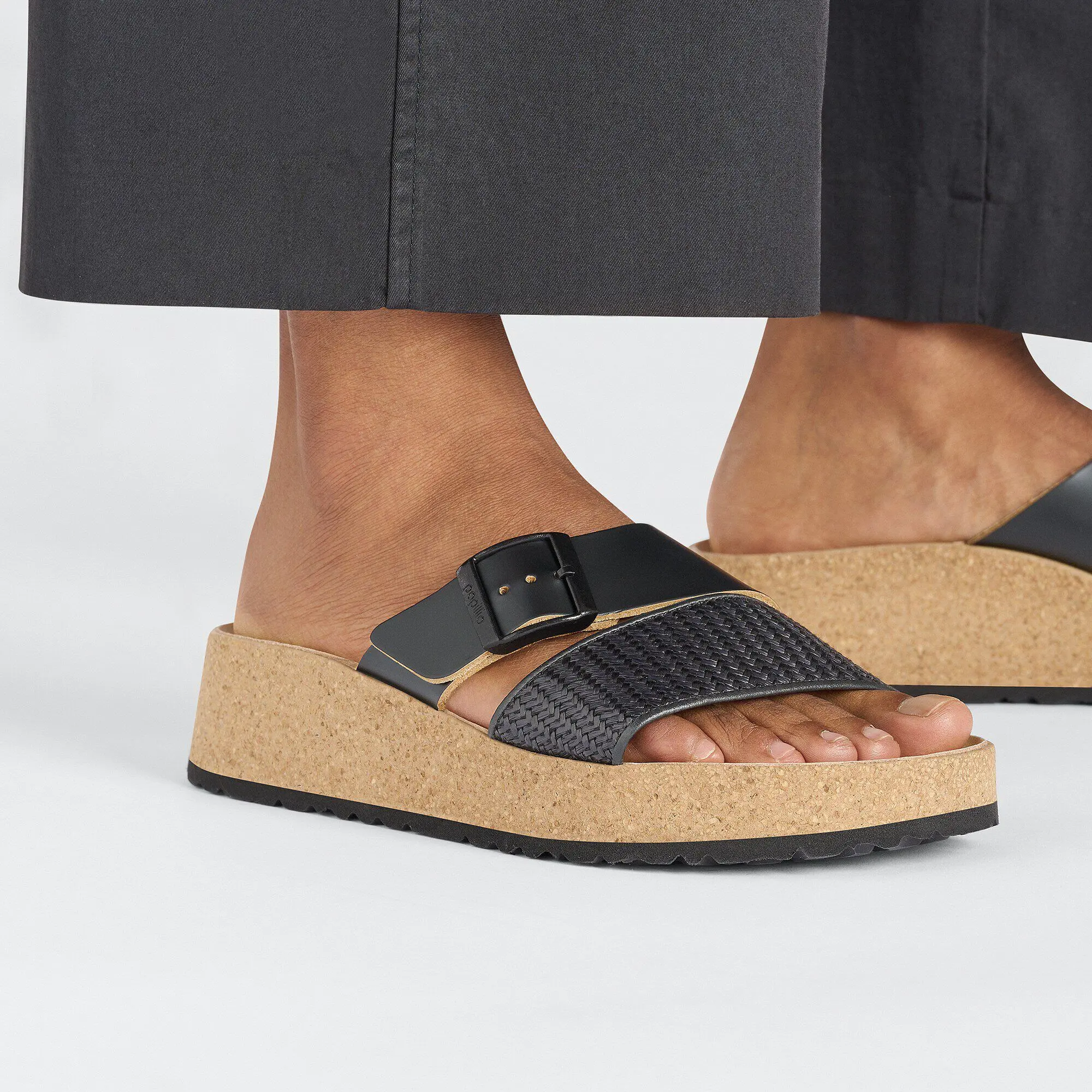 Almina Natural Leather-Synthetics Black - Image 5