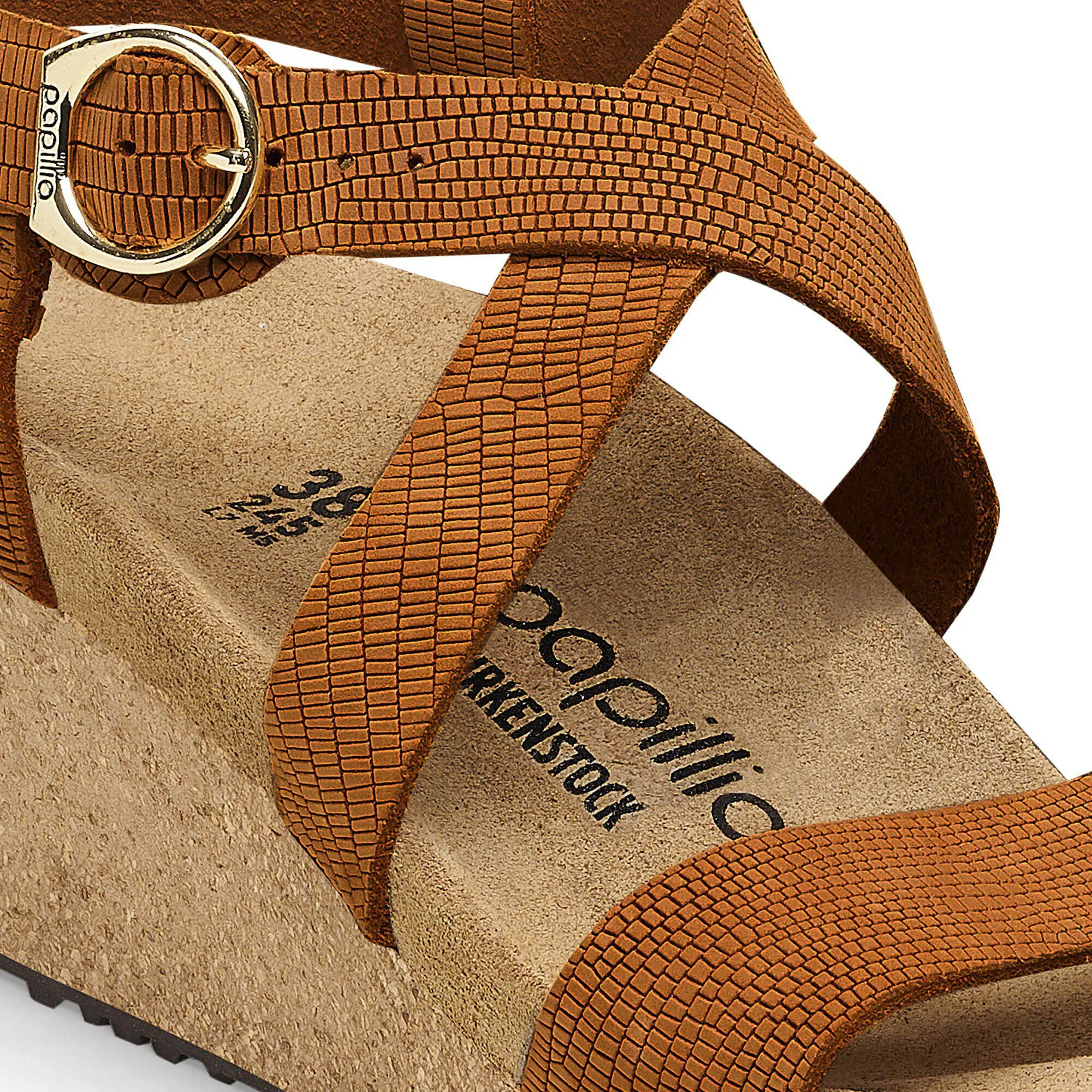 Sibyl Embossed Leather Burnt Orange - Image 8