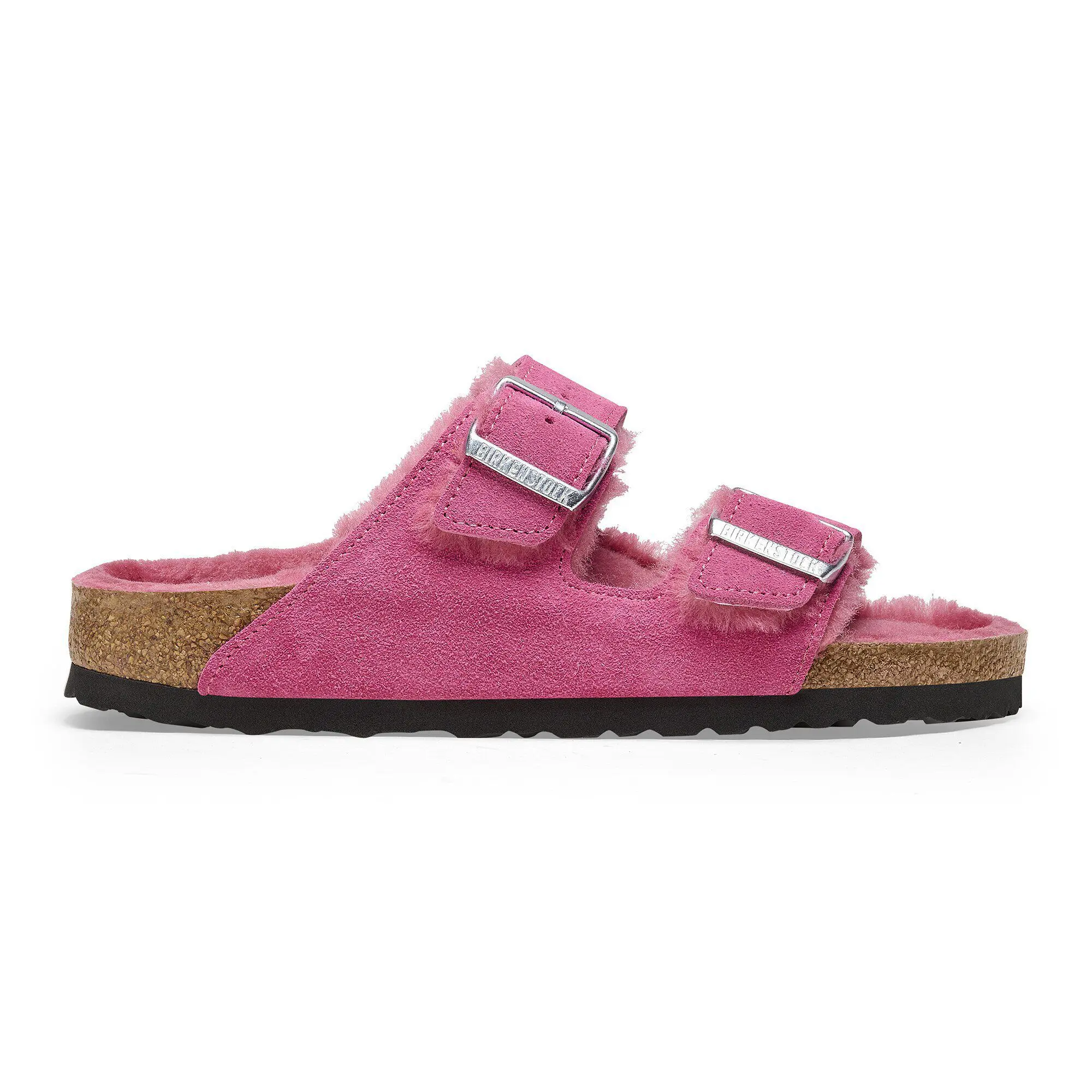Arizona Shearling Suede Leather-Shearling Fuchsia Tulip - Image 3