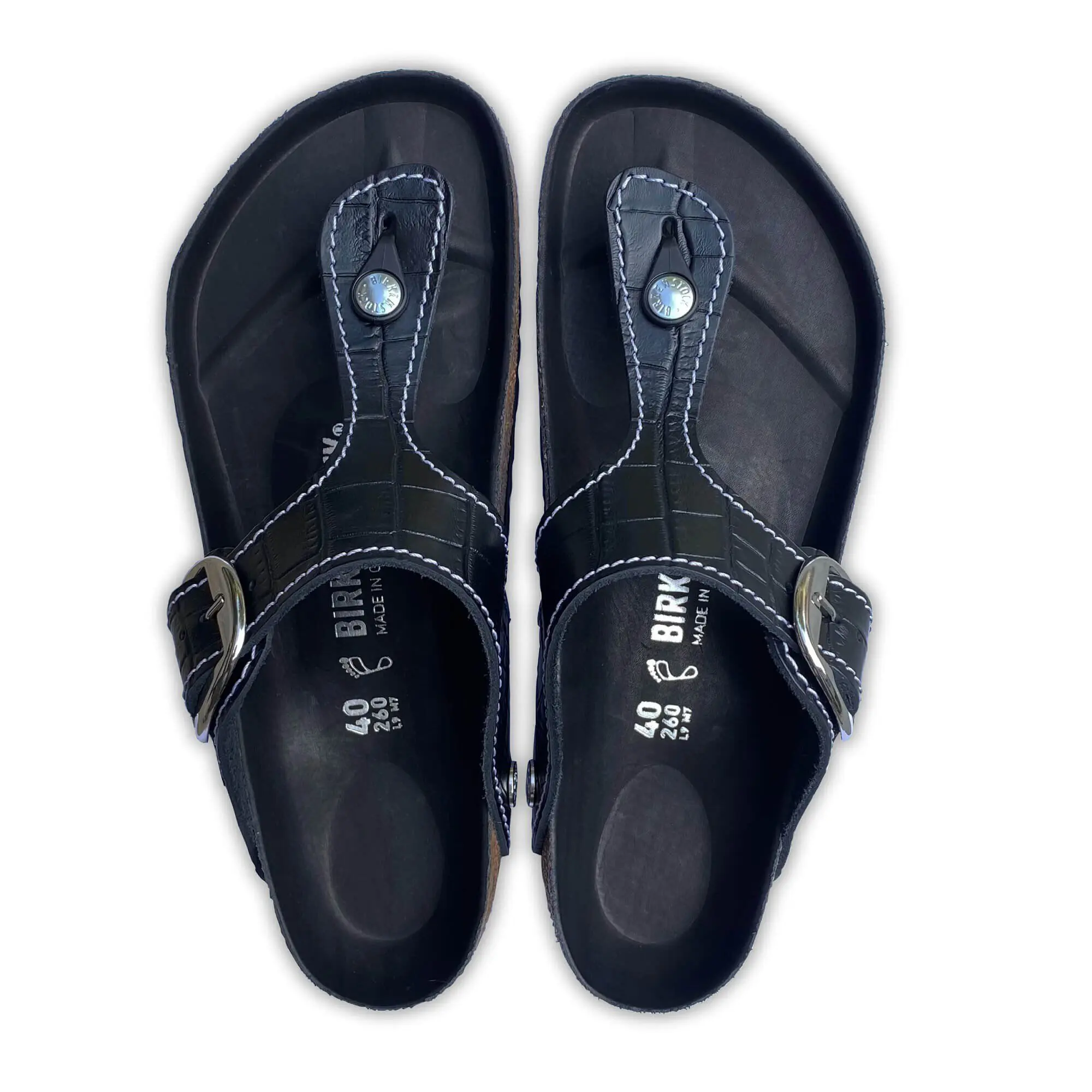 Alternative view of Gizeh Big Buckle Natural Leather Patent Black