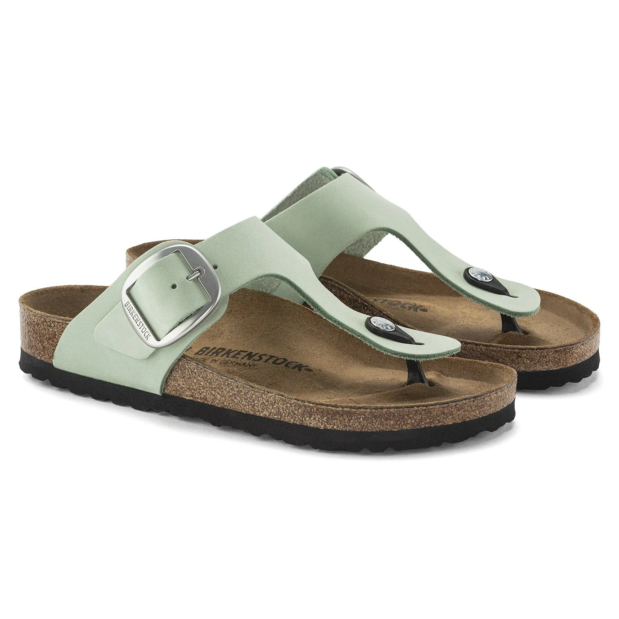 Gizeh Big Buckle Nubuck Leather Matcha - Image 5