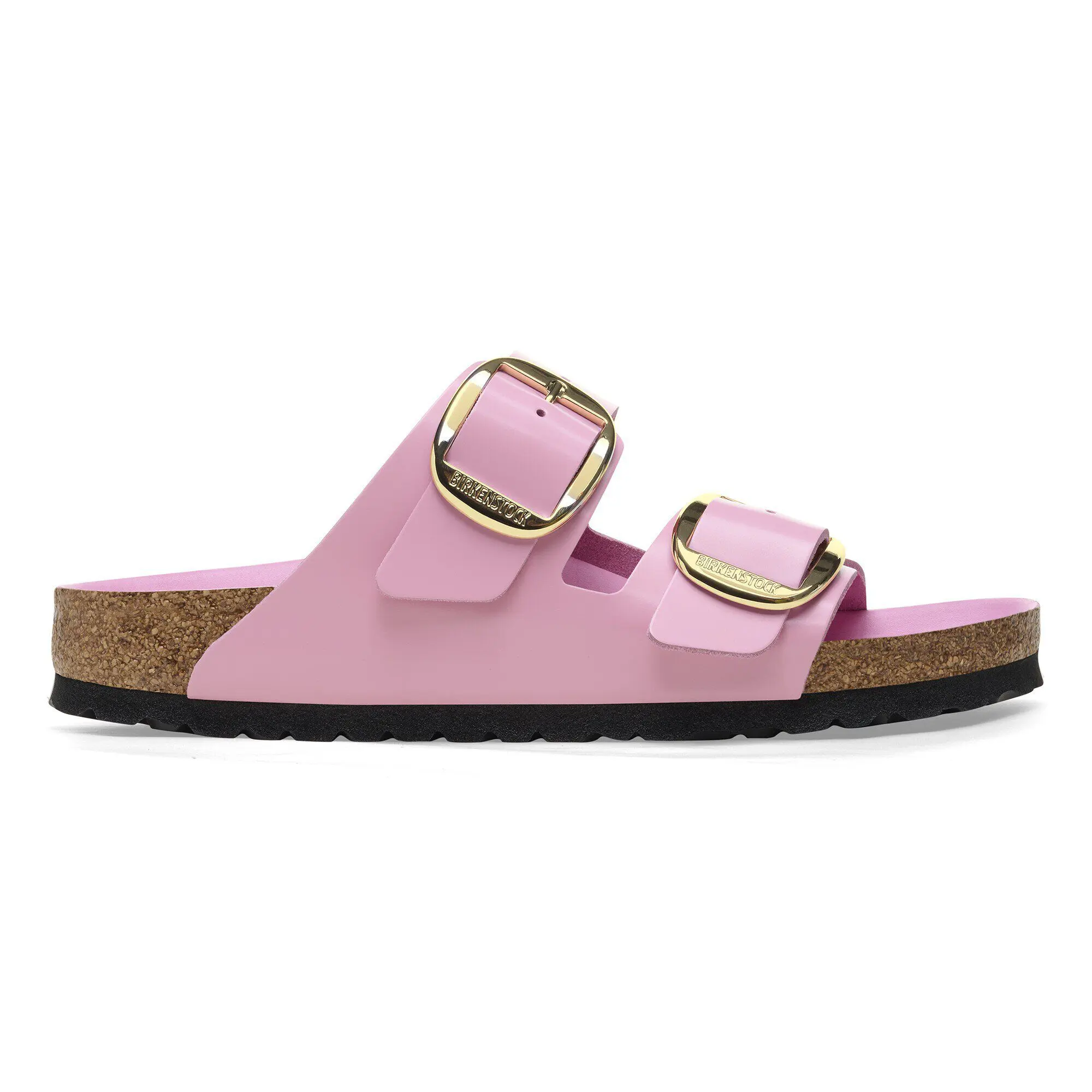 Arizona Big Buckle Natural Leather Patent High Shine Fondant Pink - Image 3
