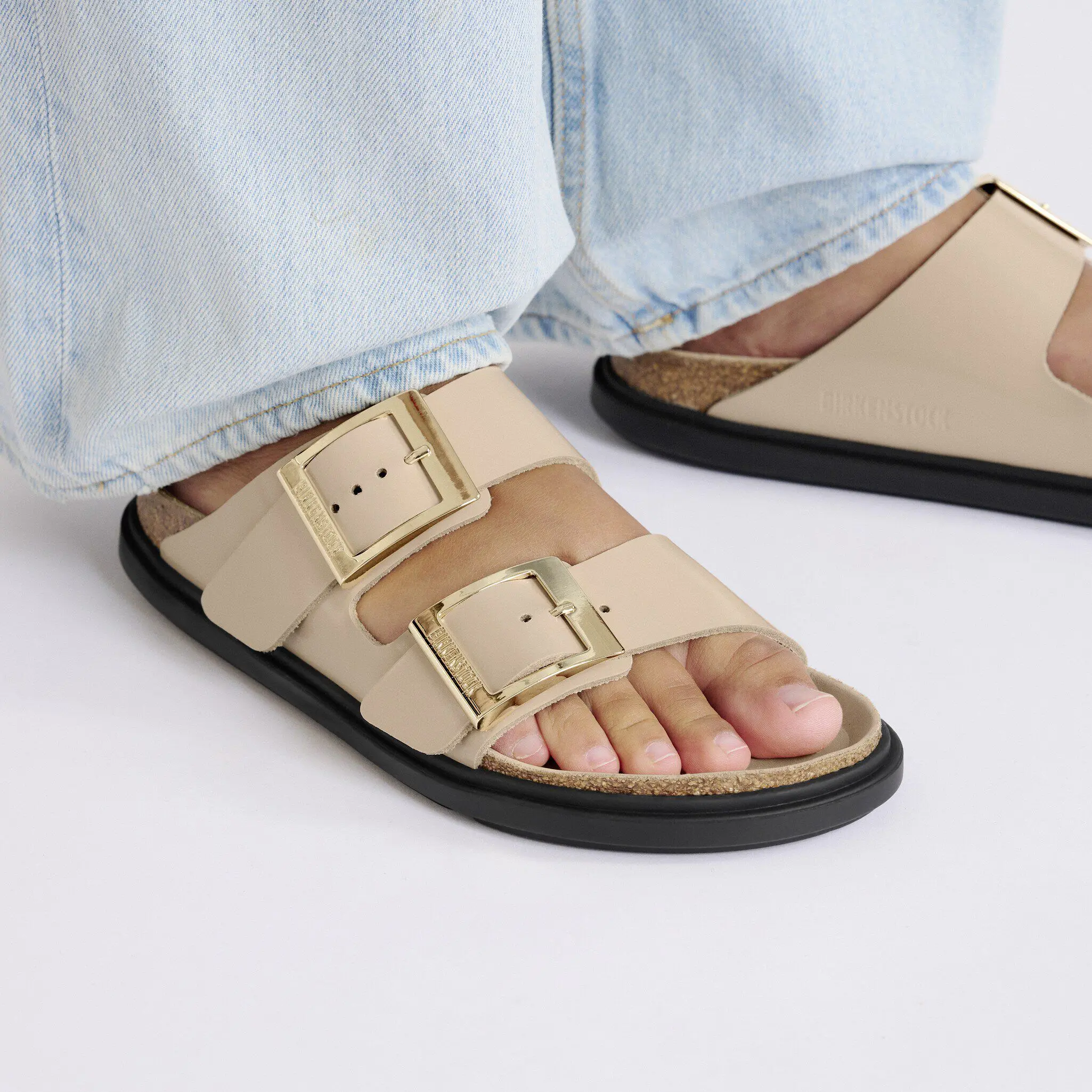 Arizona Droplet Buckle Natural Leather Patent - Image 8