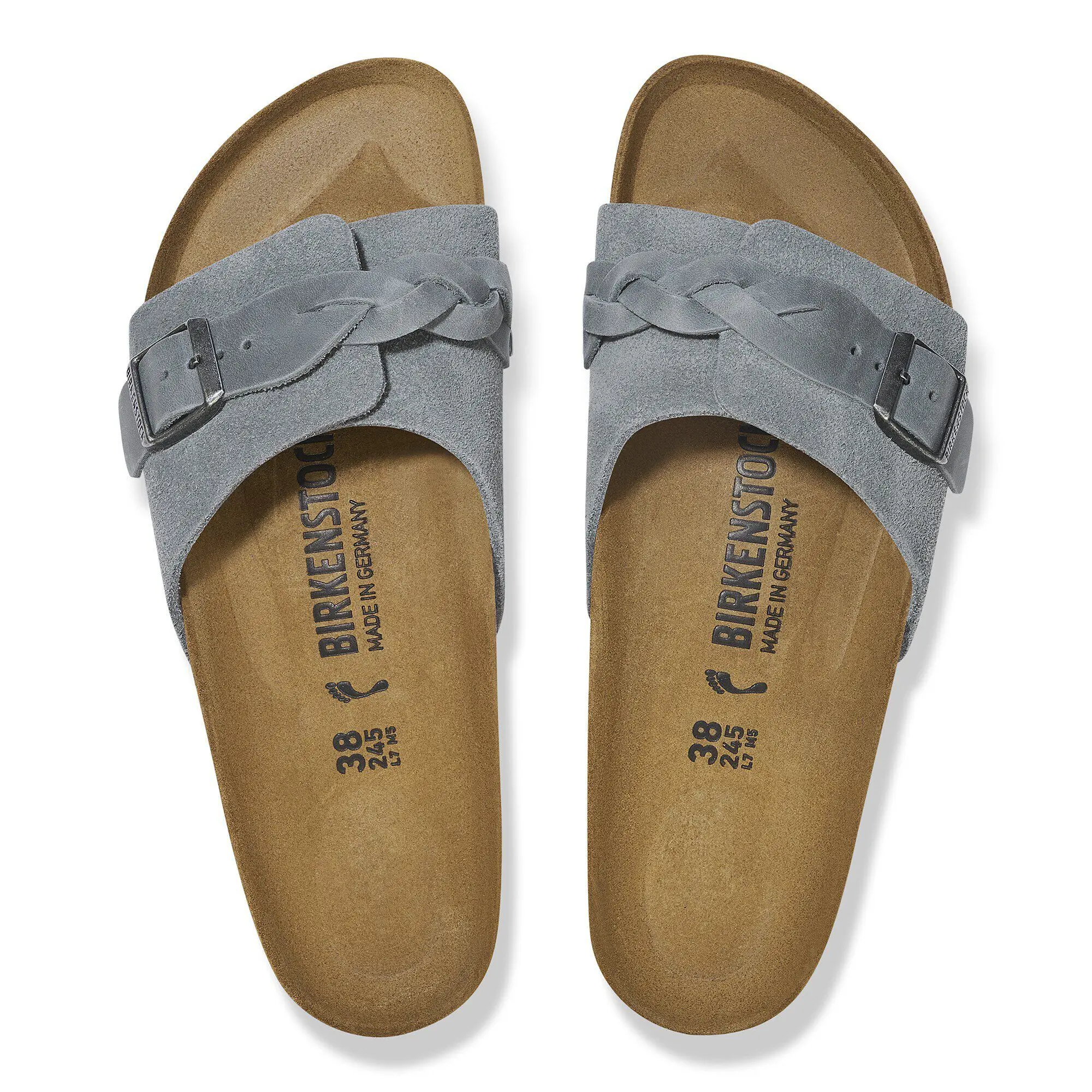 Oita Braided Suede Leather Basalt Gray - Image 2