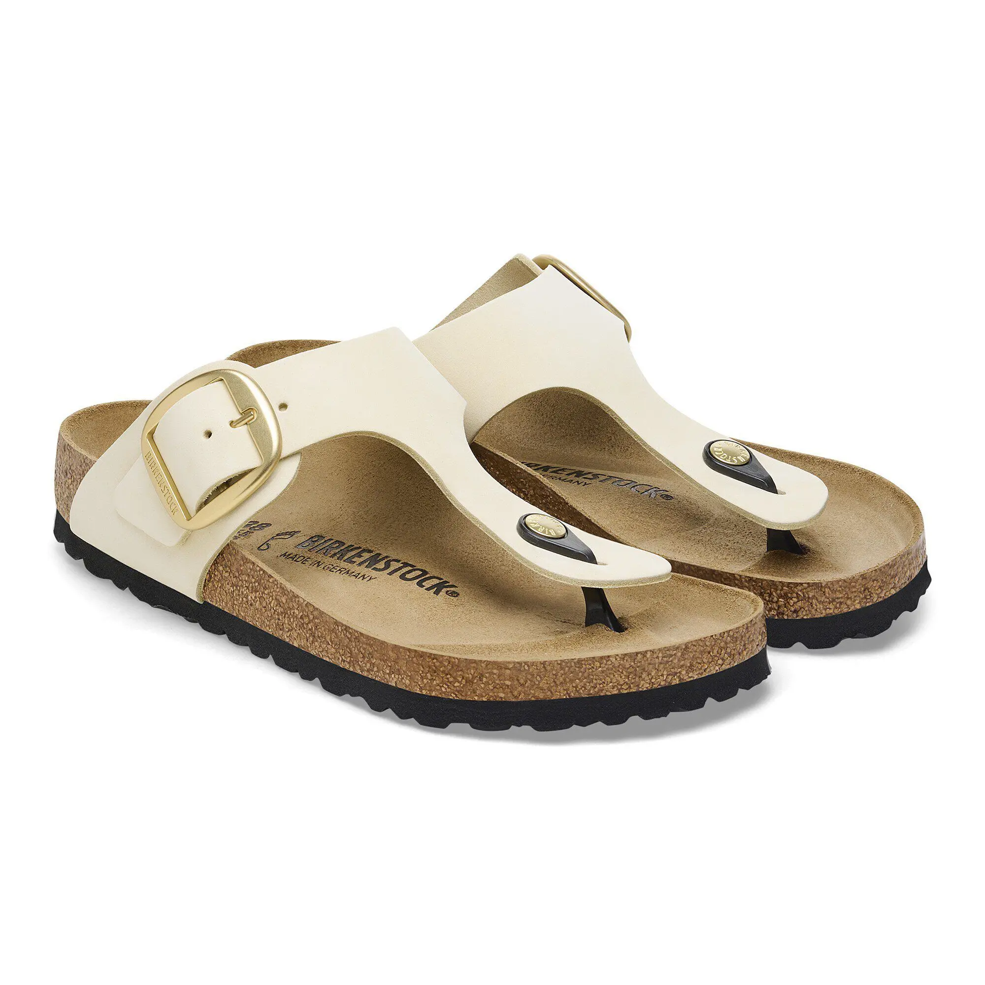 Gizeh Big Buckle Nubuck Leather Ecru - Image 5