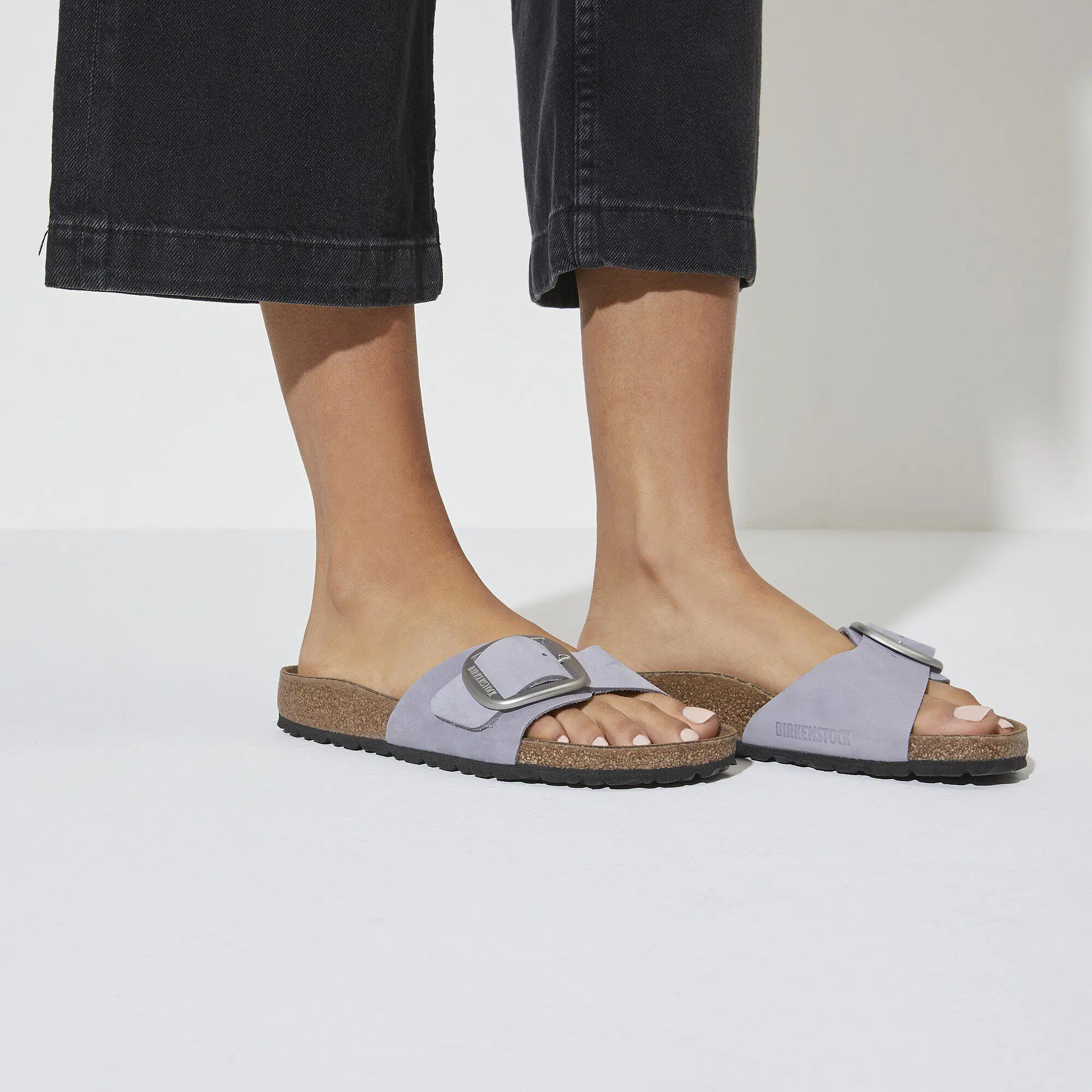 Madrid Big Buckle Nubuck Leather Purple Fog - Image 6