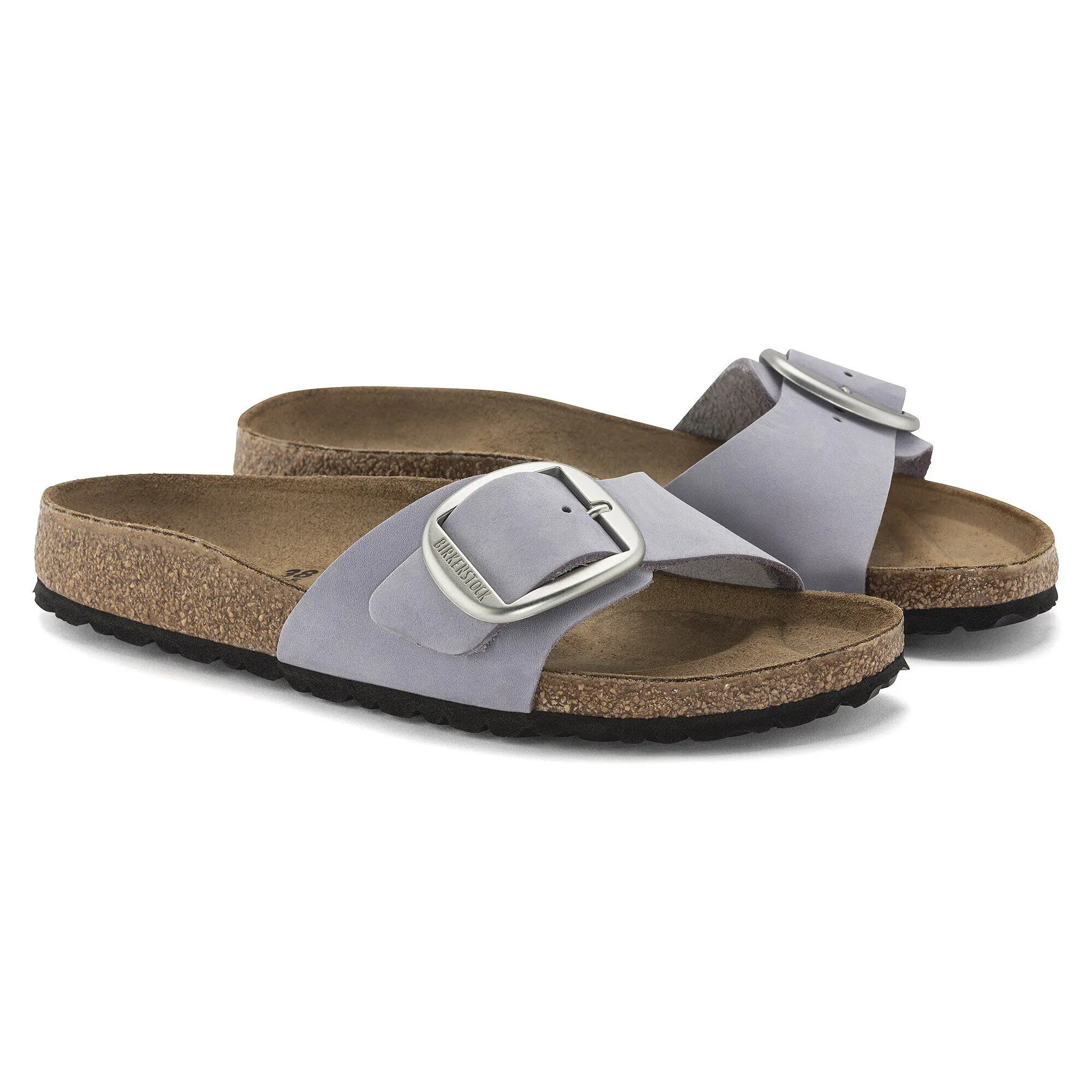 Madrid Big Buckle Nubuck Leather Purple Fog - Image 8
