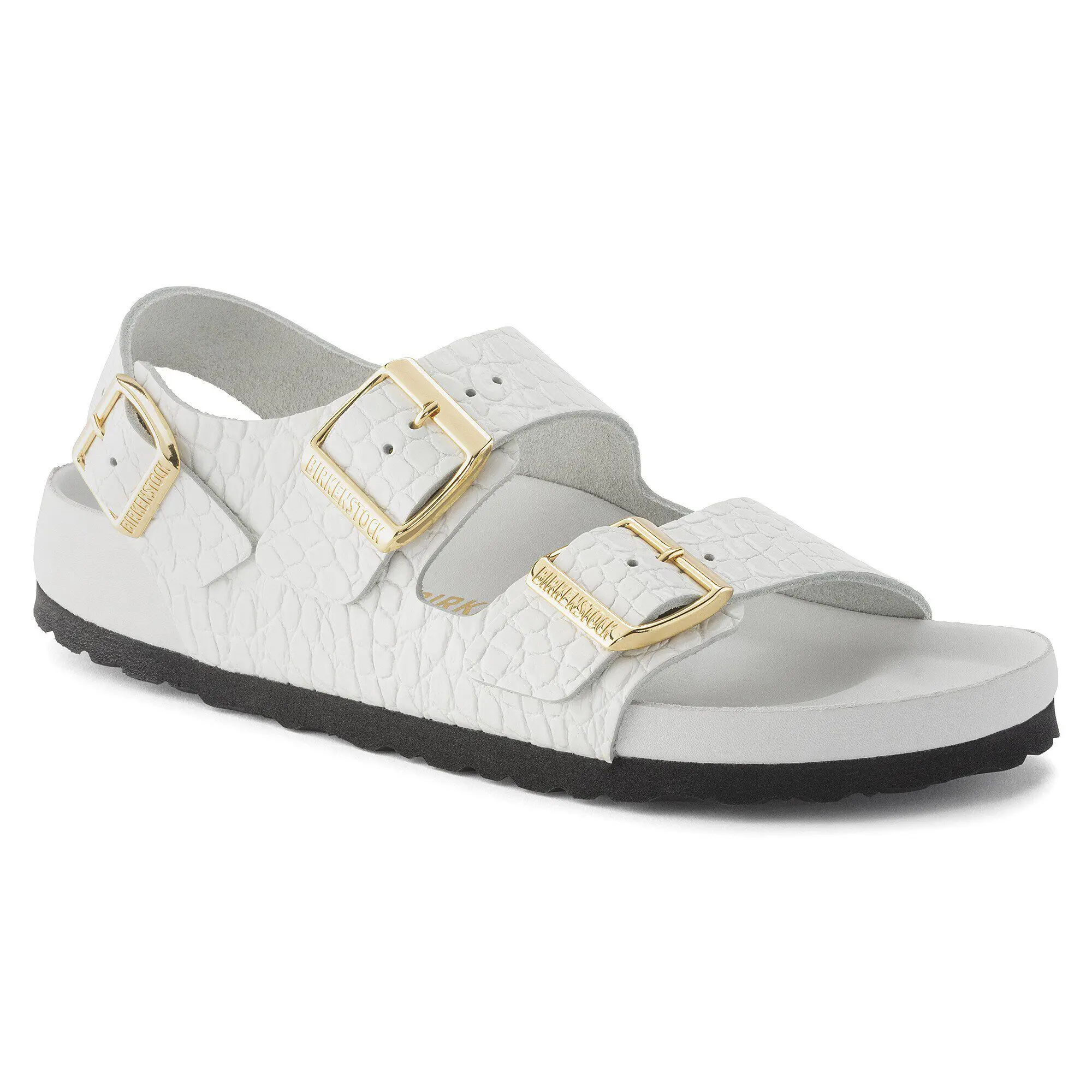 Milano Embossed Leather Emboss White