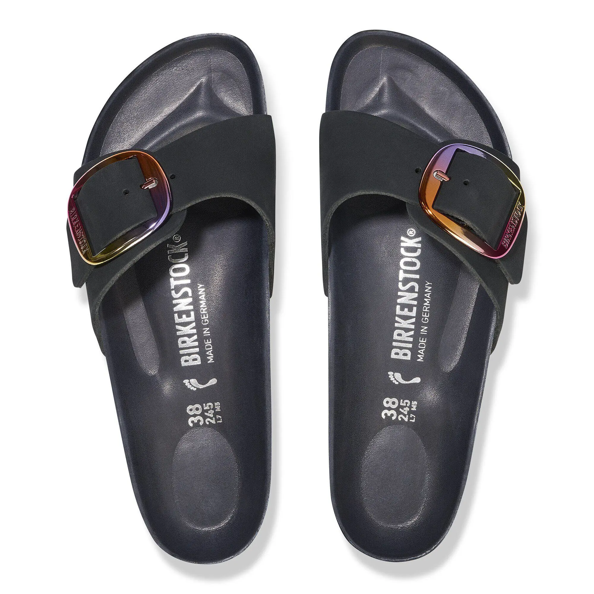 Alternative view of Madrid Big Buckle Nubuck Leather Black