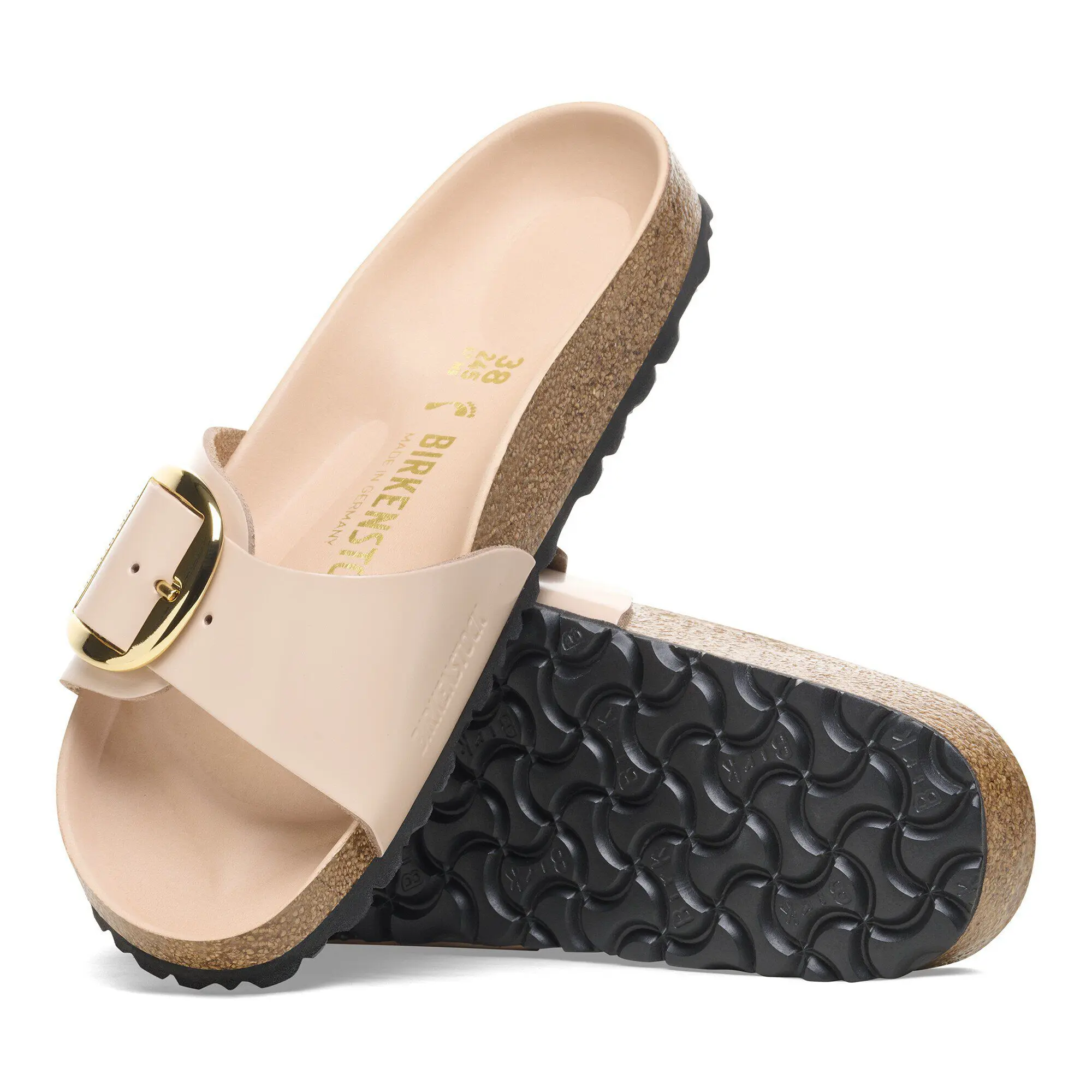 Madrid Big Buckle Natural Leather Patent - Image 8