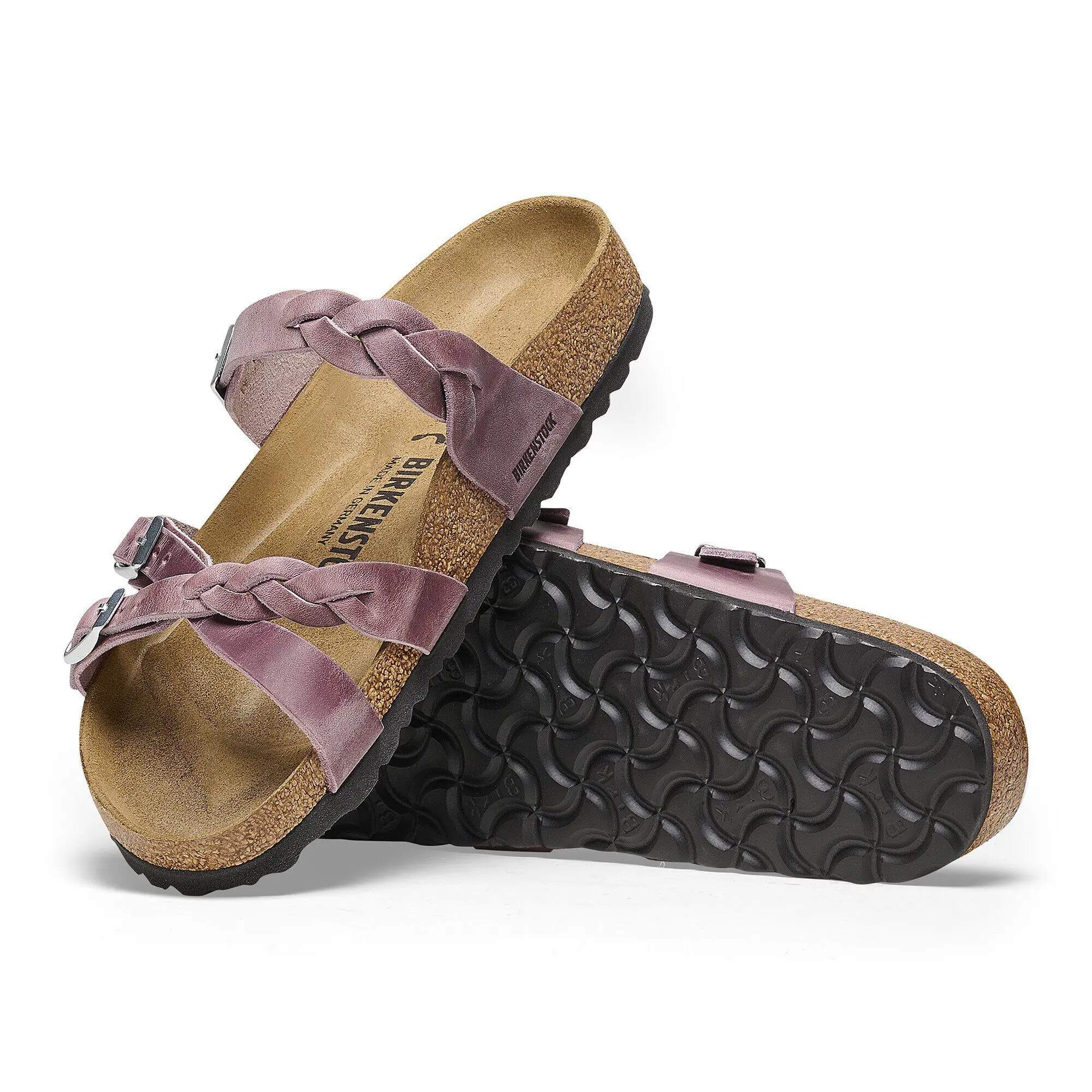Franca Braided Oiled Leather Lavender - Image 5
