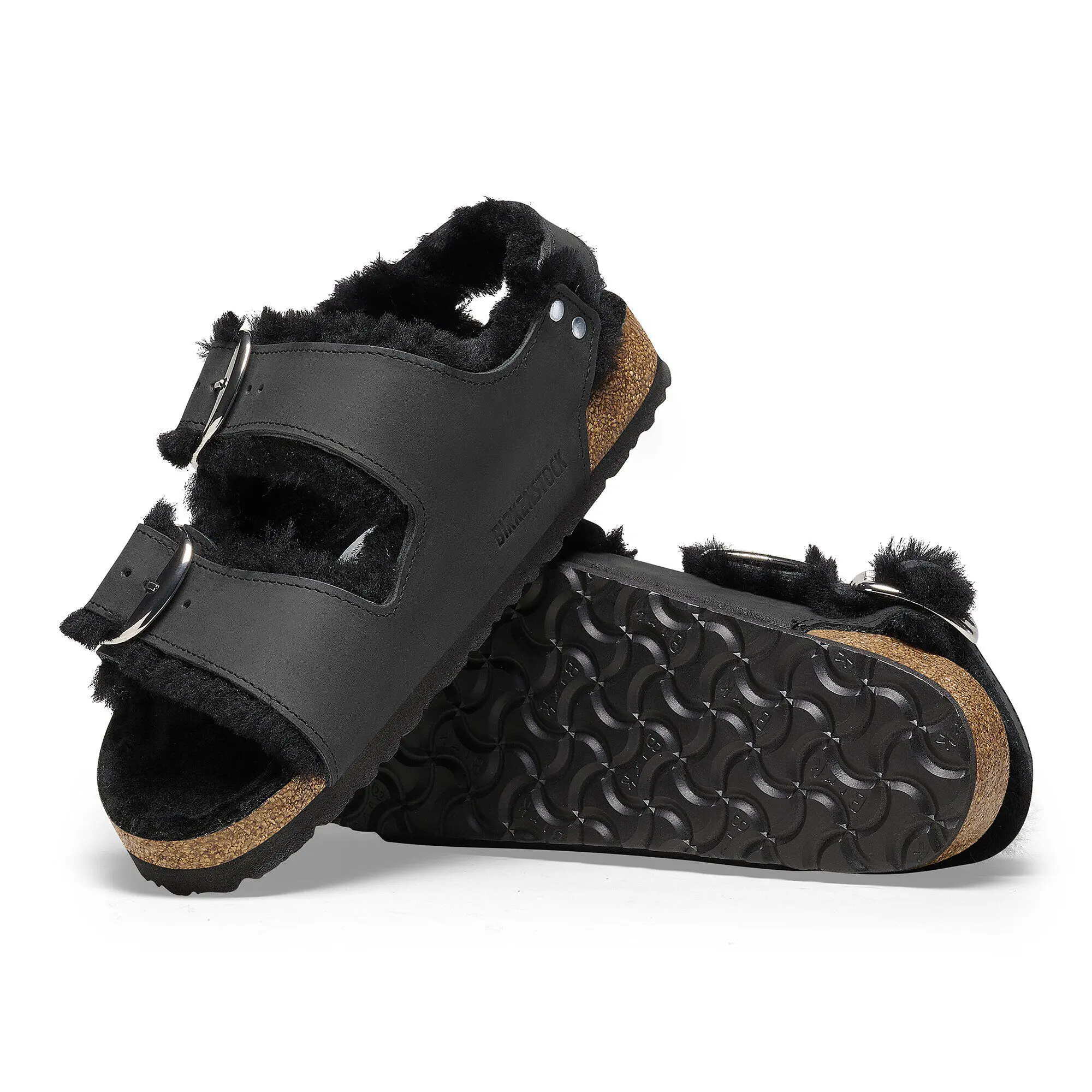 Milano Big Buckle Shearling Natural Leather Oiled - Image 8