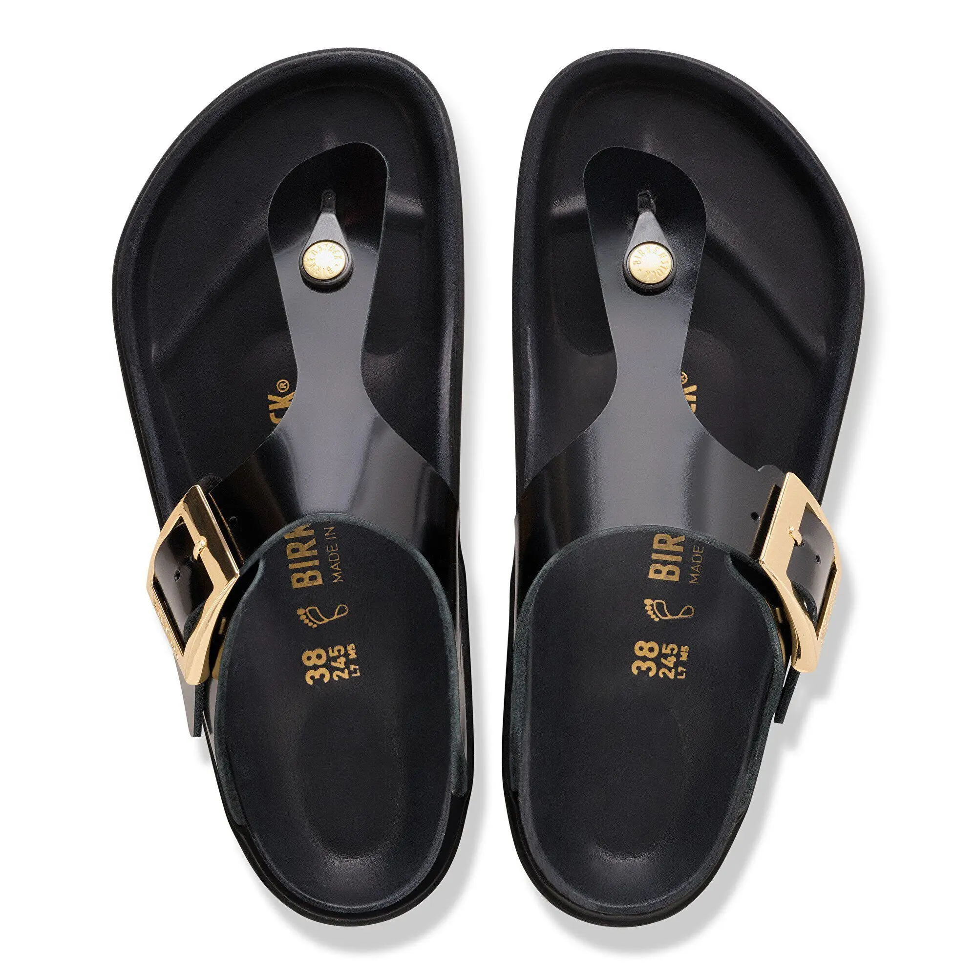 Gizeh Droplet Buckle Natural Leather Patent - Image 2