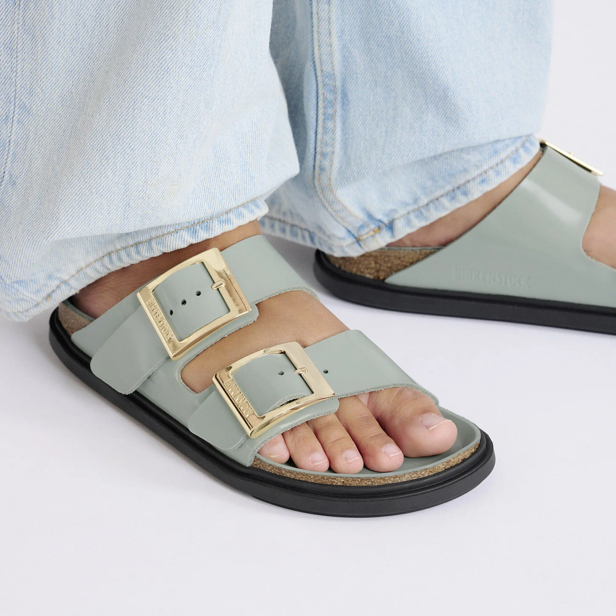 Arizona Droplet Buckle Natural Leather Patent - Image 4