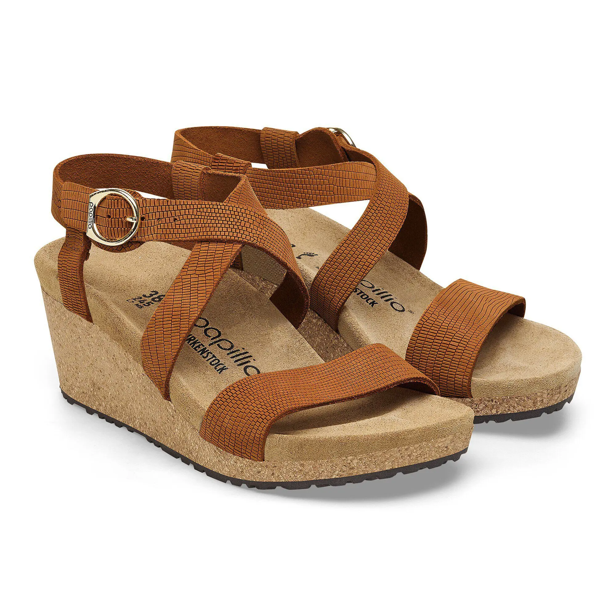 Sibyl Embossed Leather Burnt Orange - Image 7