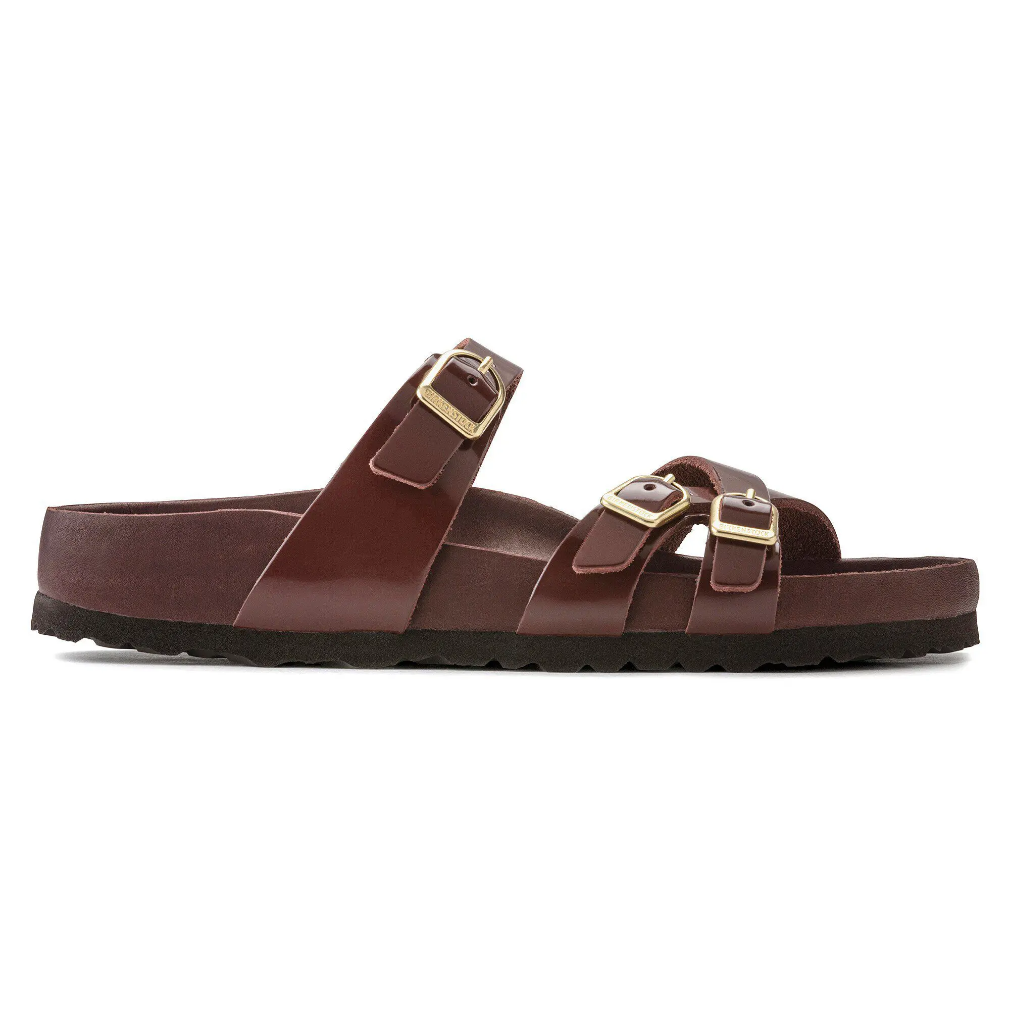 Franca Natural Leather Patent High Shine Chocolate - Image 3