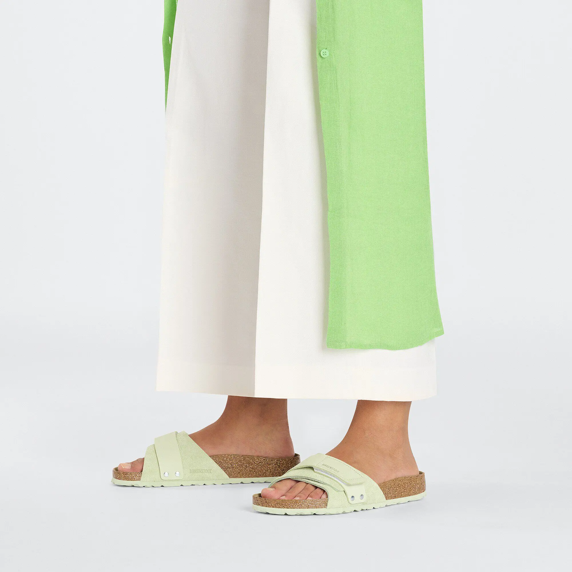 Oita Suede Leather Faded Lime - Image 7