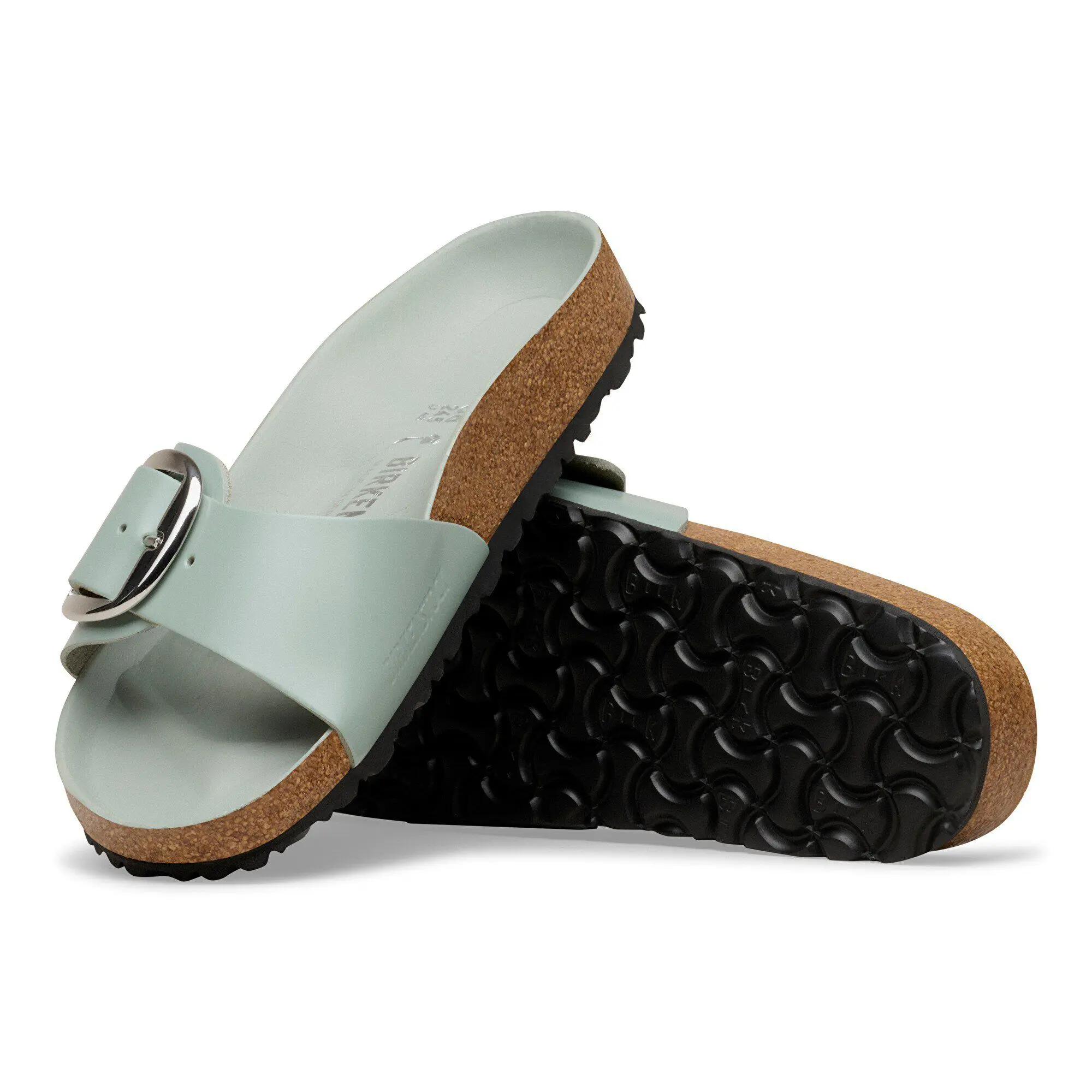 Madrid Big Buckle Natural Leather Patent - Image 8