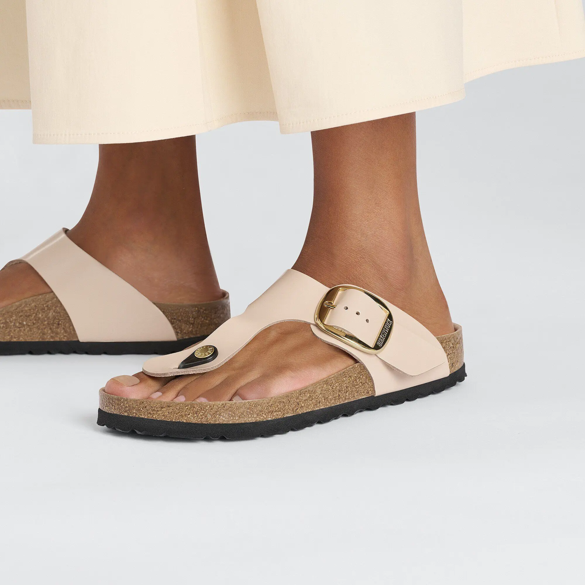 Gizeh Big Buckle Natural Leather Patent - Image 4