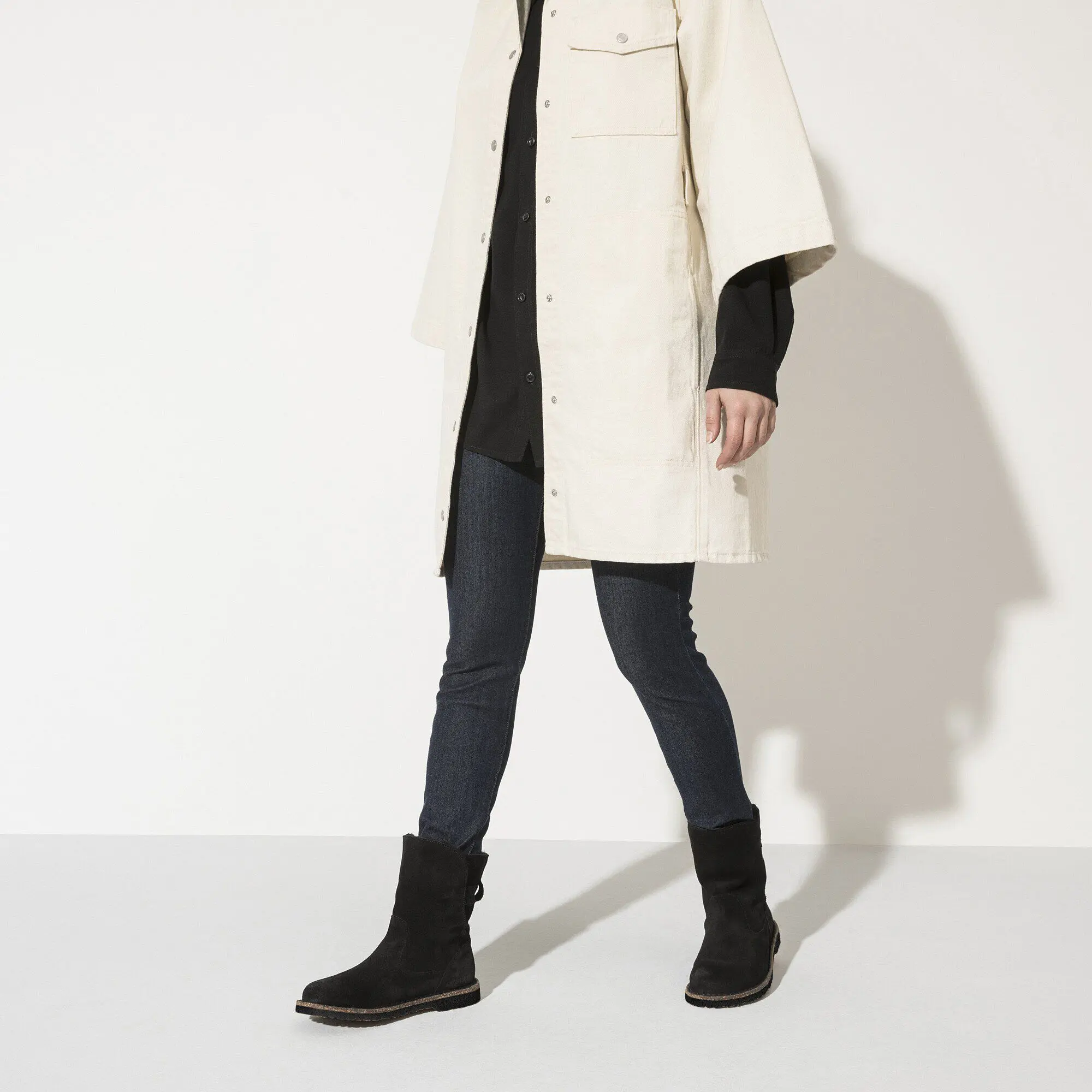 Uppsala Shearling Suede Leather Black - Image 8